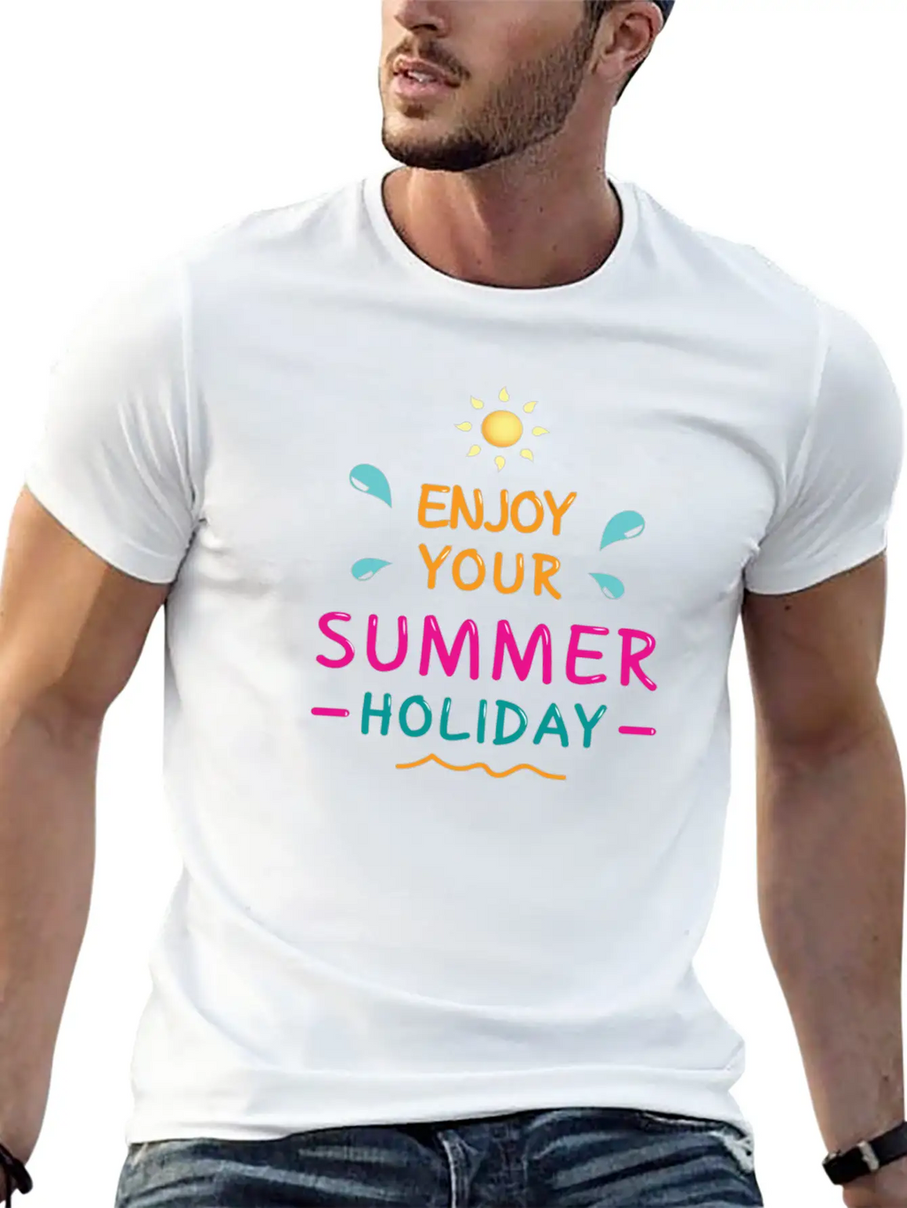 Enjoy Your Summer Breathable Soft Cotton T-Shirt – Timeless Casual Look