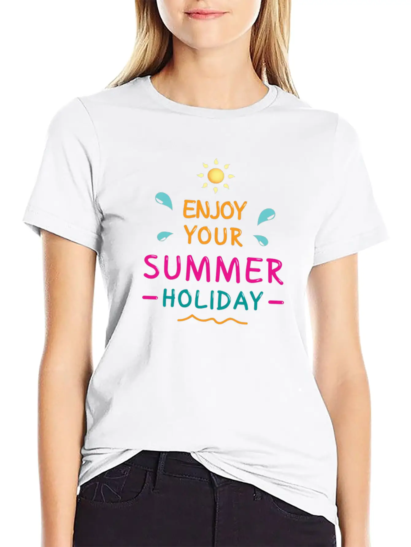 Enjoy Your Summer Breathable Soft Cotton T-Shirt – Timeless Casual Look