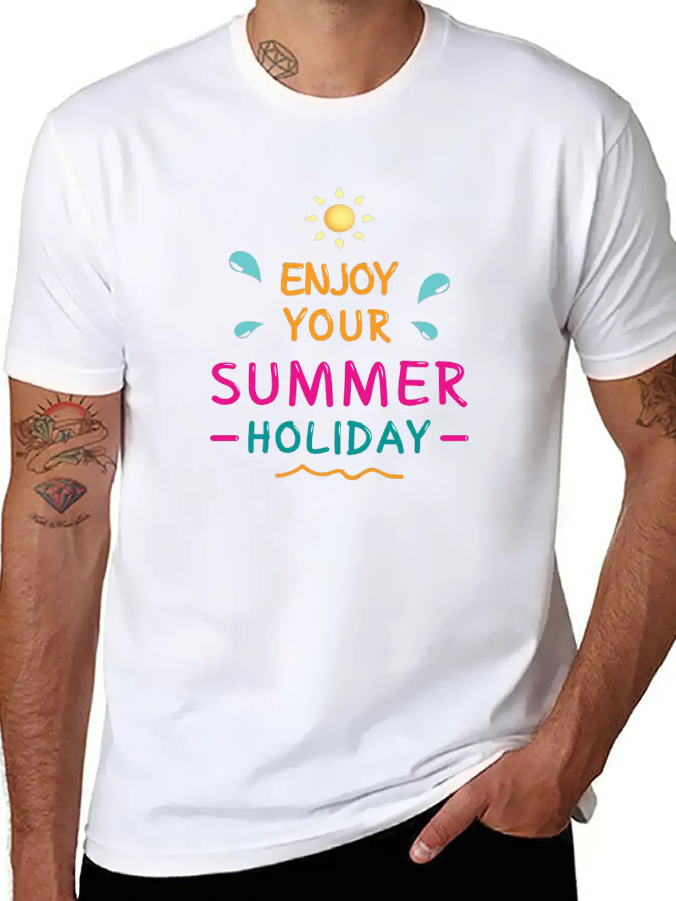 Enjoy Your Summer Breathable Soft Cotton T-Shirt – Timeless Casual Look