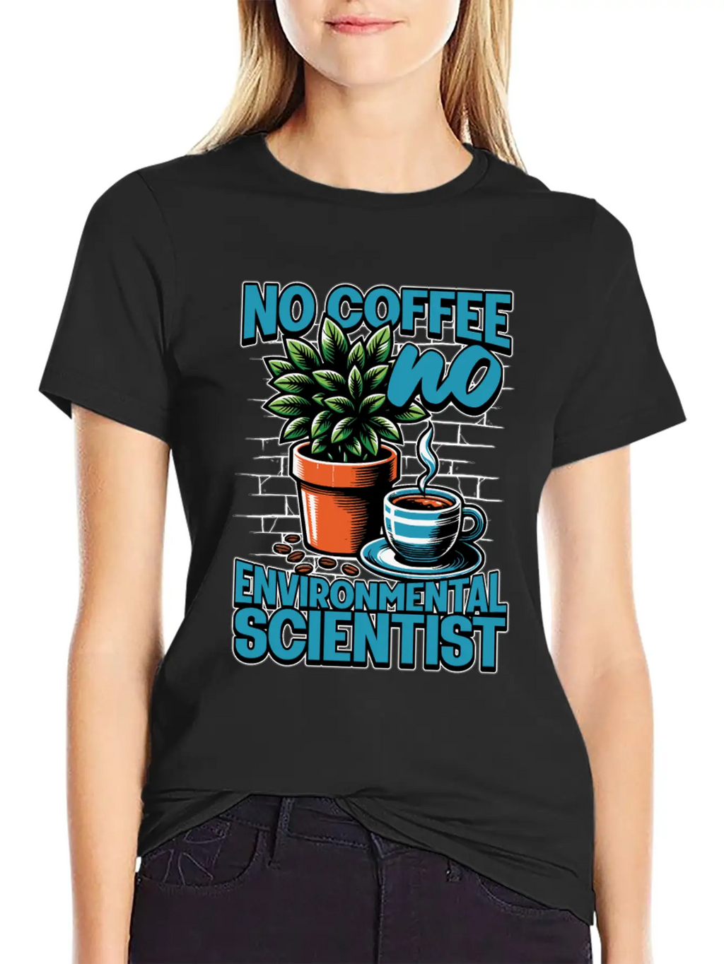Environmental Scientist No Coffee Plant Scientist Unisex Short Sleeve Soft Cotton T-Shirt – Casual Everyday Wear