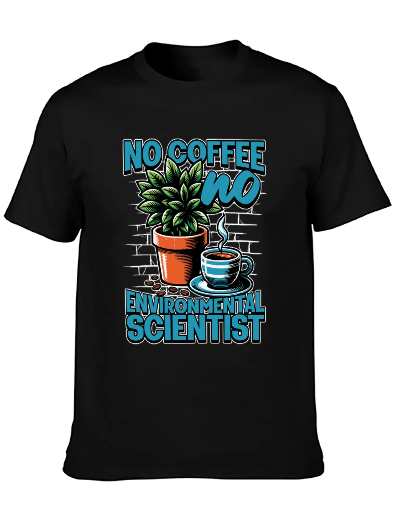 Environmental Scientist No Coffee Plant Scientist Unisex Short Sleeve Soft Cotton T-Shirt – Casual Everyday Wear