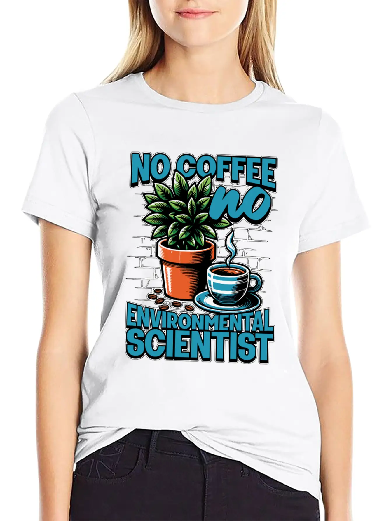 Environmental Scientist No Coffee Plant Scientist Unisex Short Sleeve Soft Cotton T-Shirt – Casual Everyday Wear