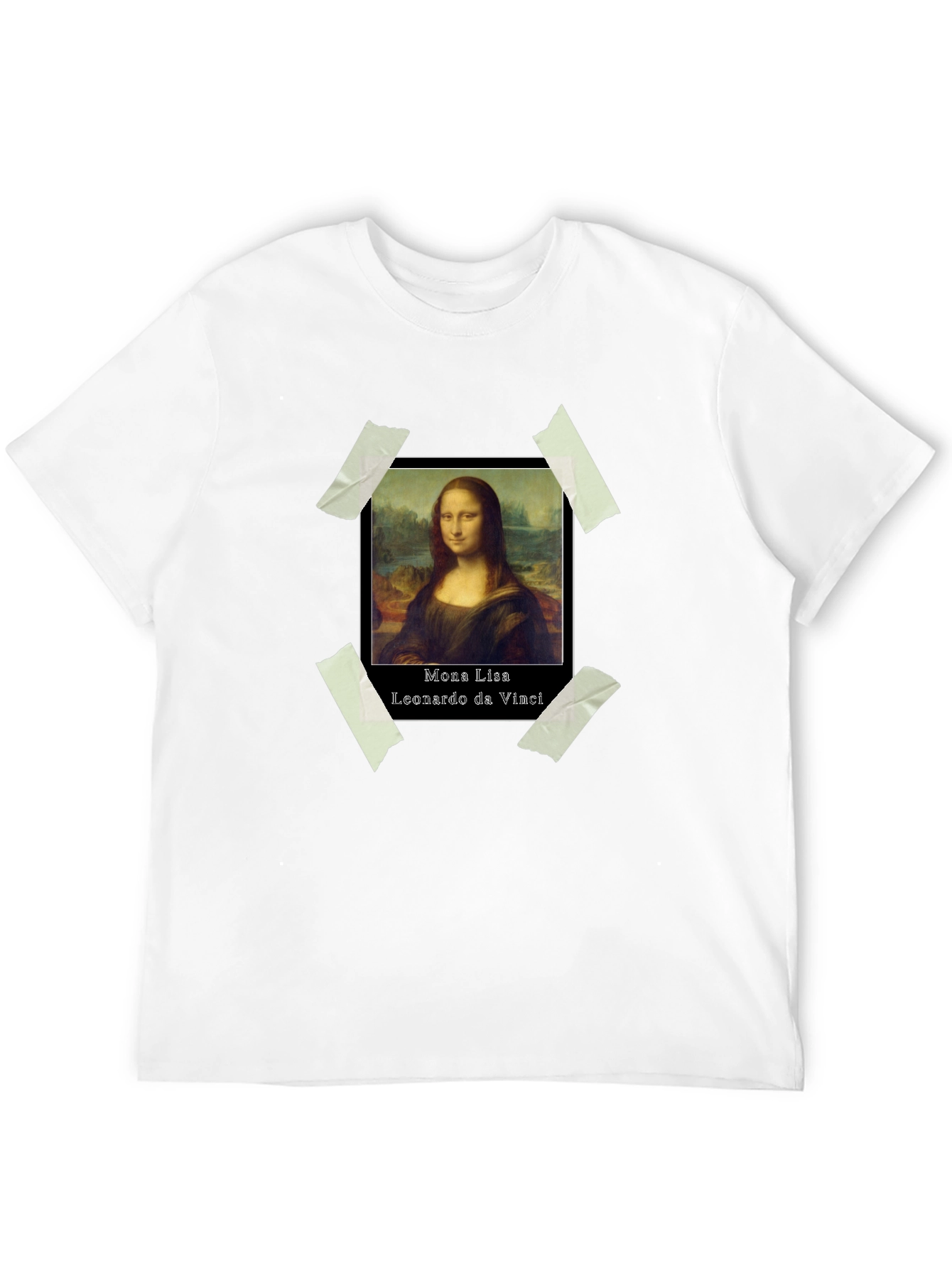 Mona Lisa Taped Portrait Tee - Artistic Fashion