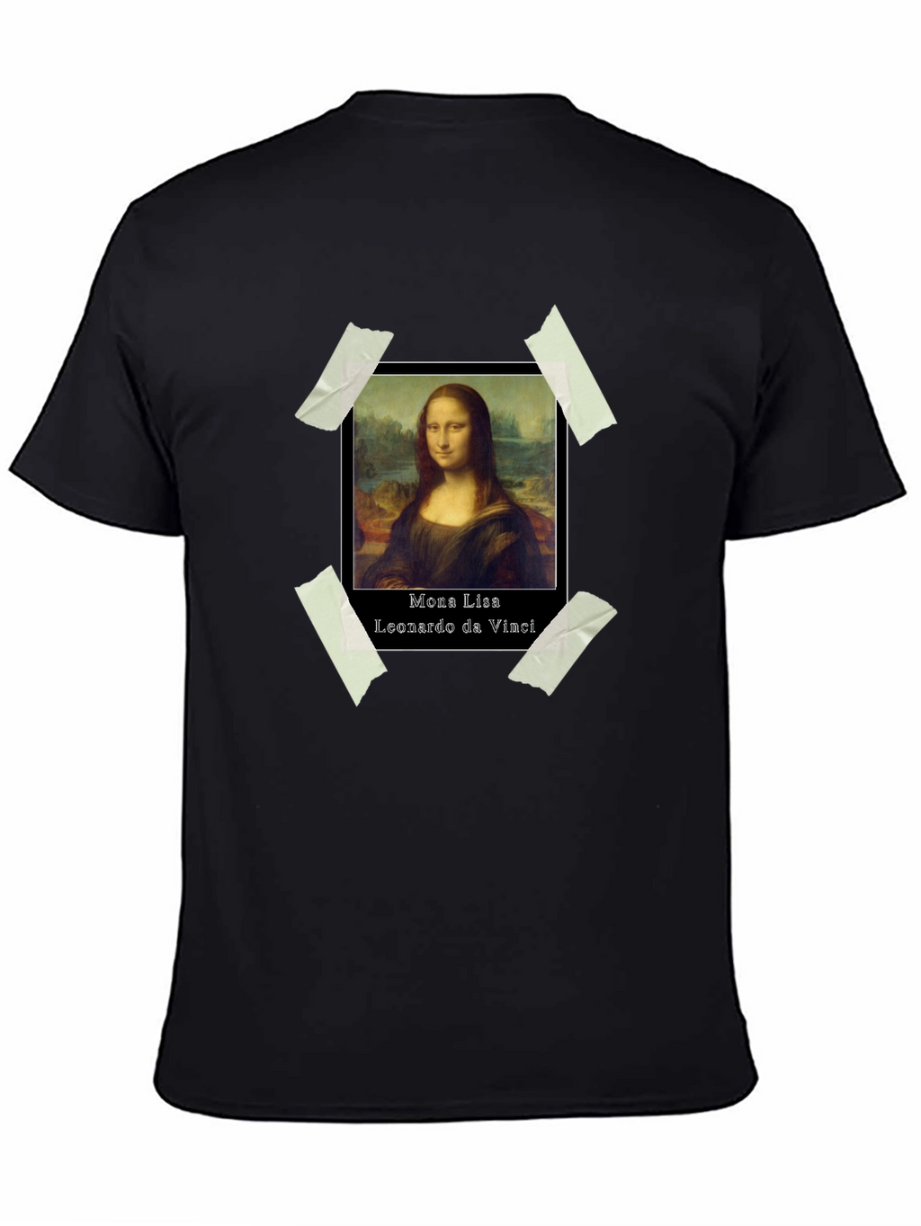Mona Lisa Taped Portrait Tee - Artistic Fashion