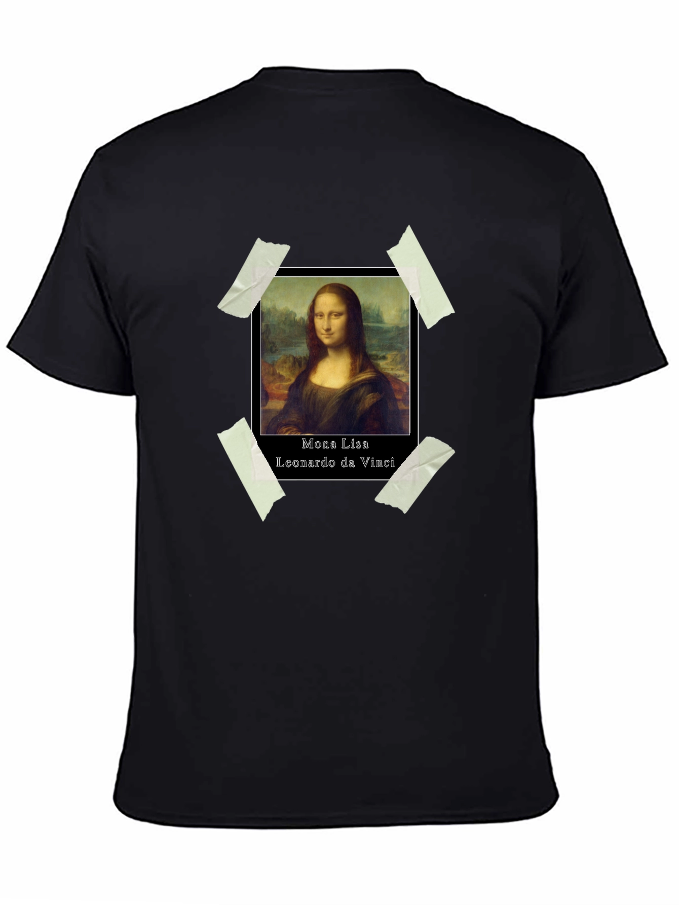 Mona Lisa Taped Portrait Tee - Artistic Fashion