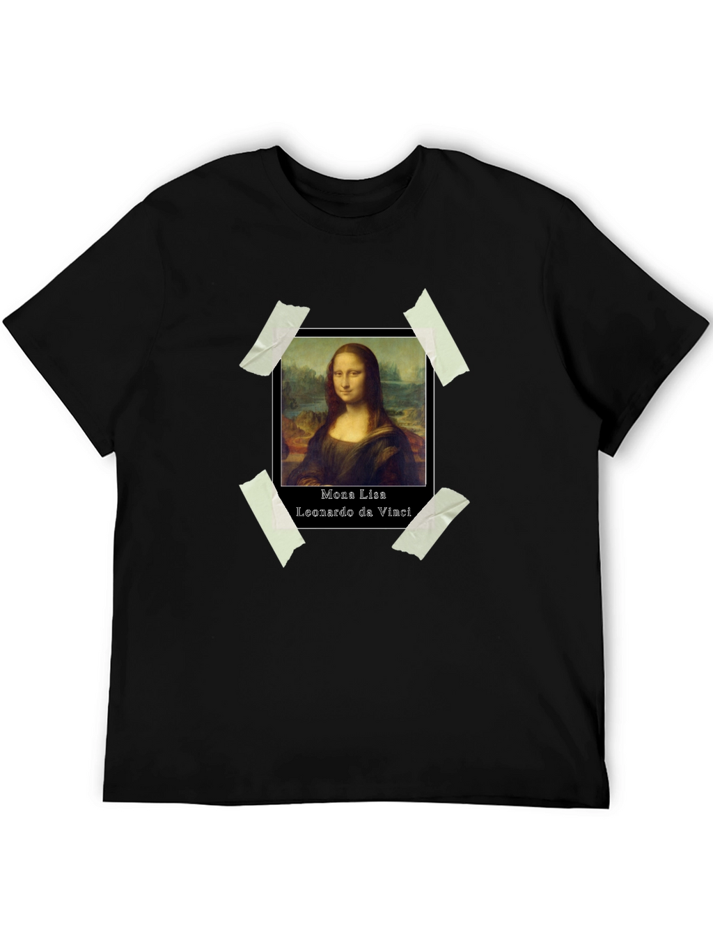 Mona Lisa Taped Portrait Tee - Artistic Fashion