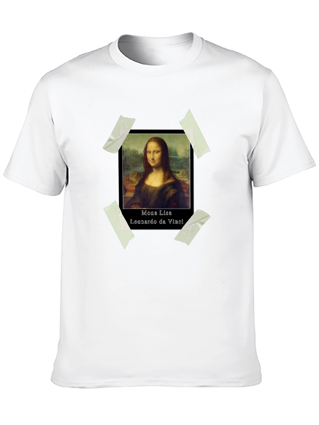 Mona Lisa Taped Portrait Tee - Artistic Fashion