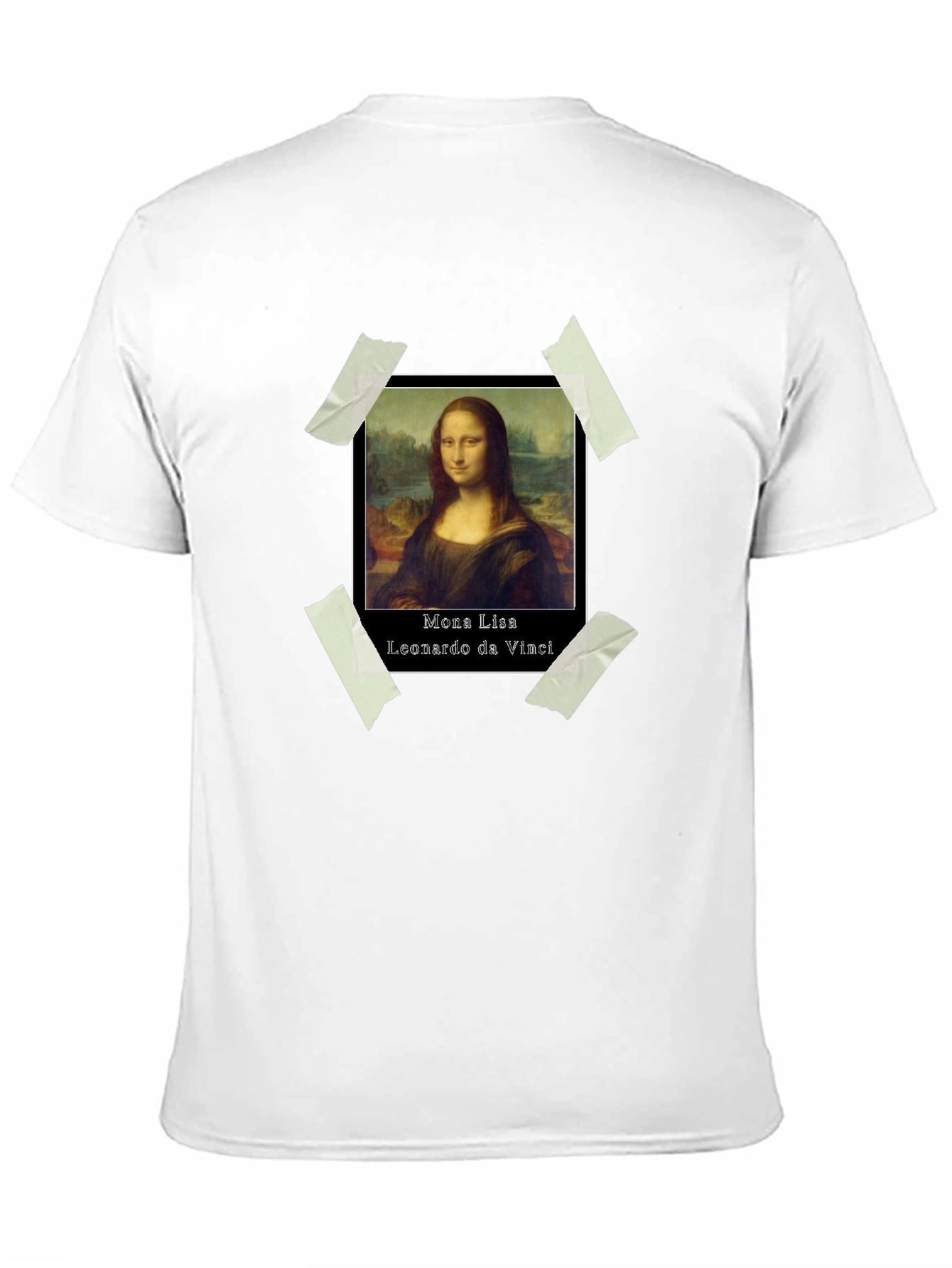 Mona Lisa Taped Portrait Tee - Artistic Fashion