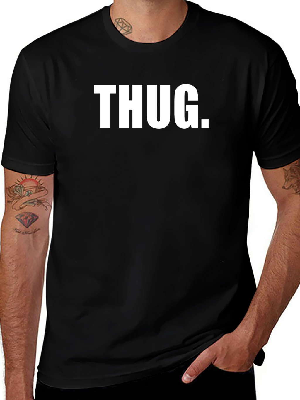 Thug Graphic Black T-Shirt