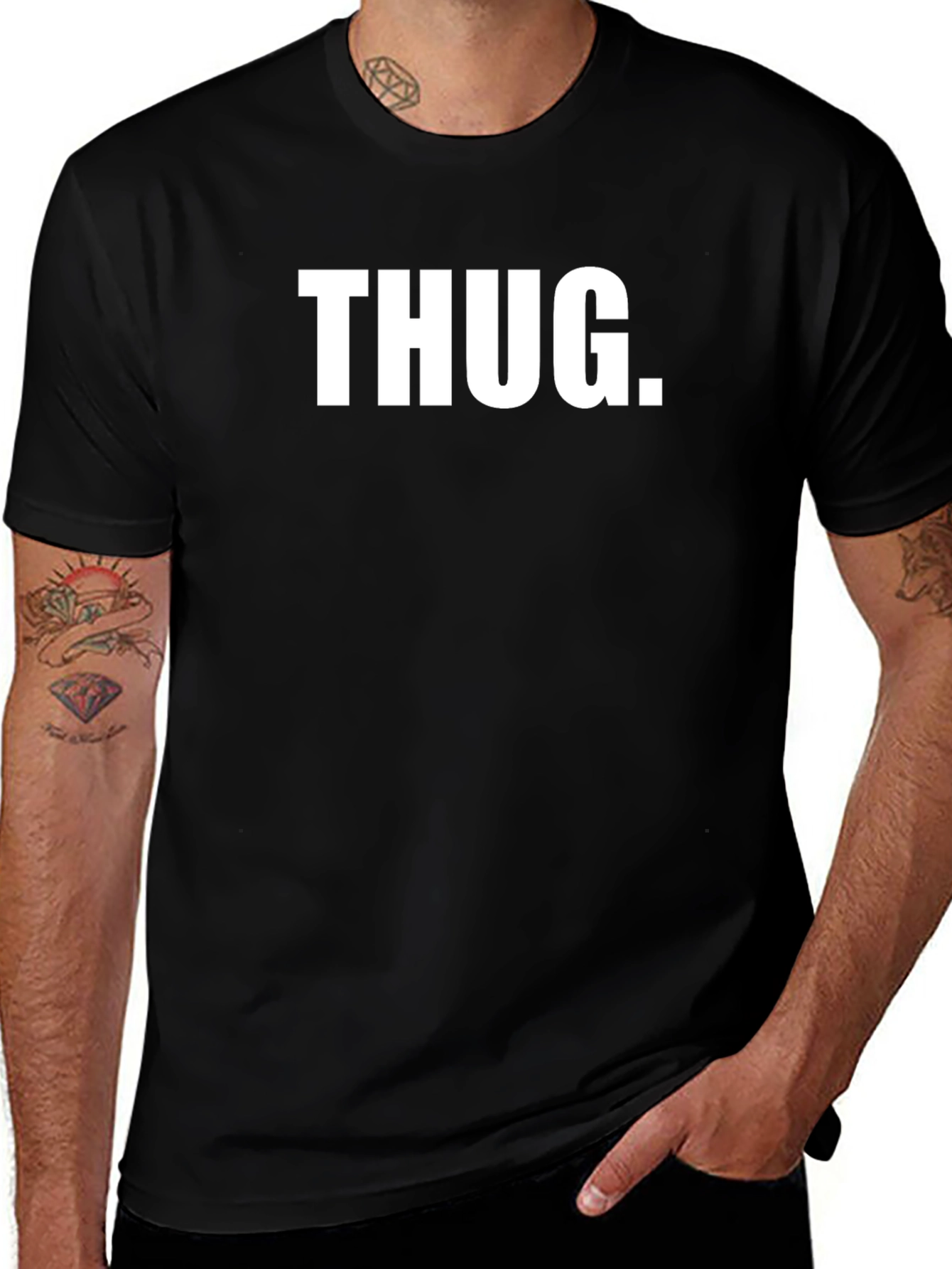 Thug Graphic Black T-Shirt