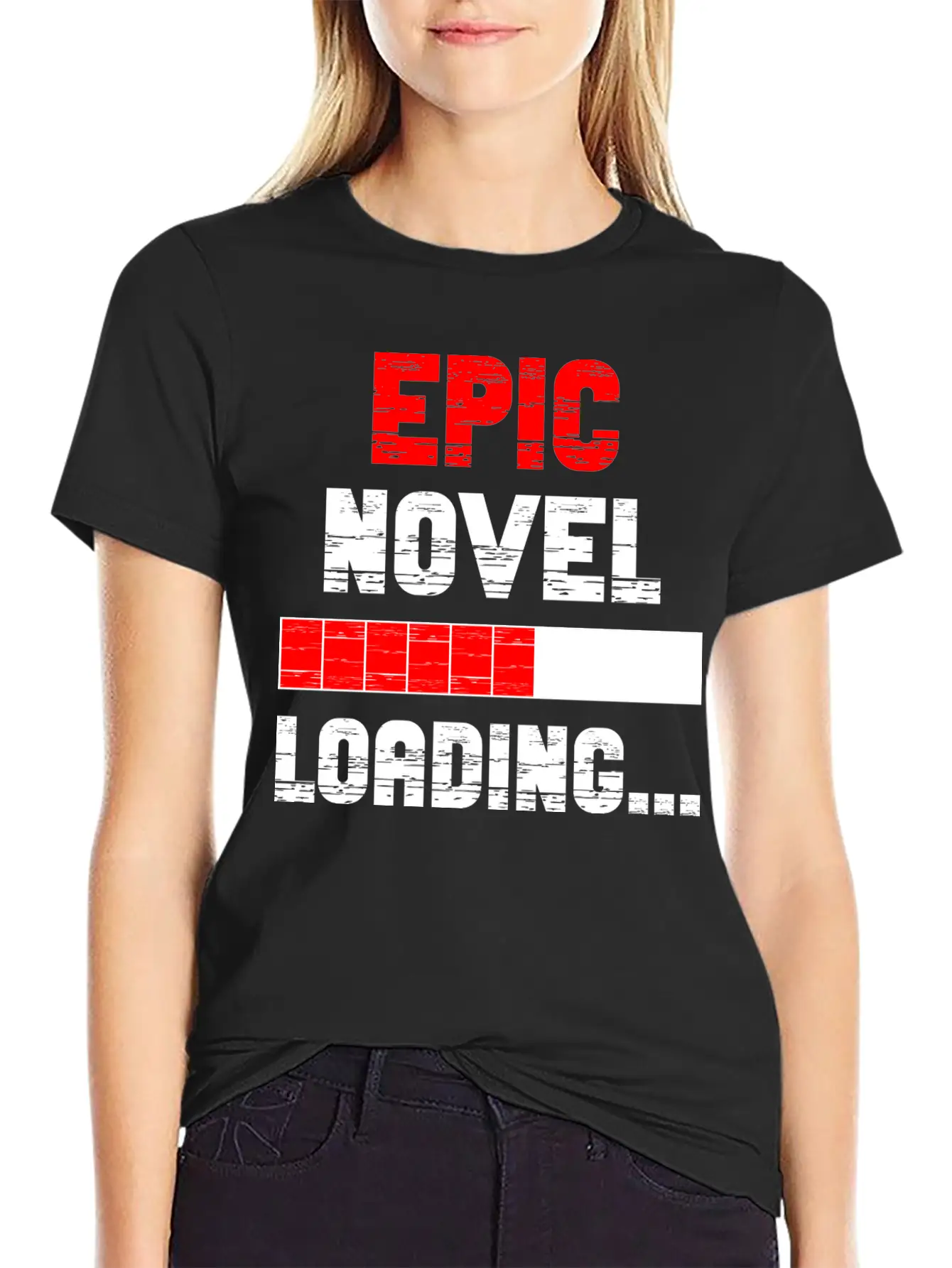 Epic Novel Loading, Vintage Grunge Essential Cotton Tee For Daily Outfits – Unisex Style