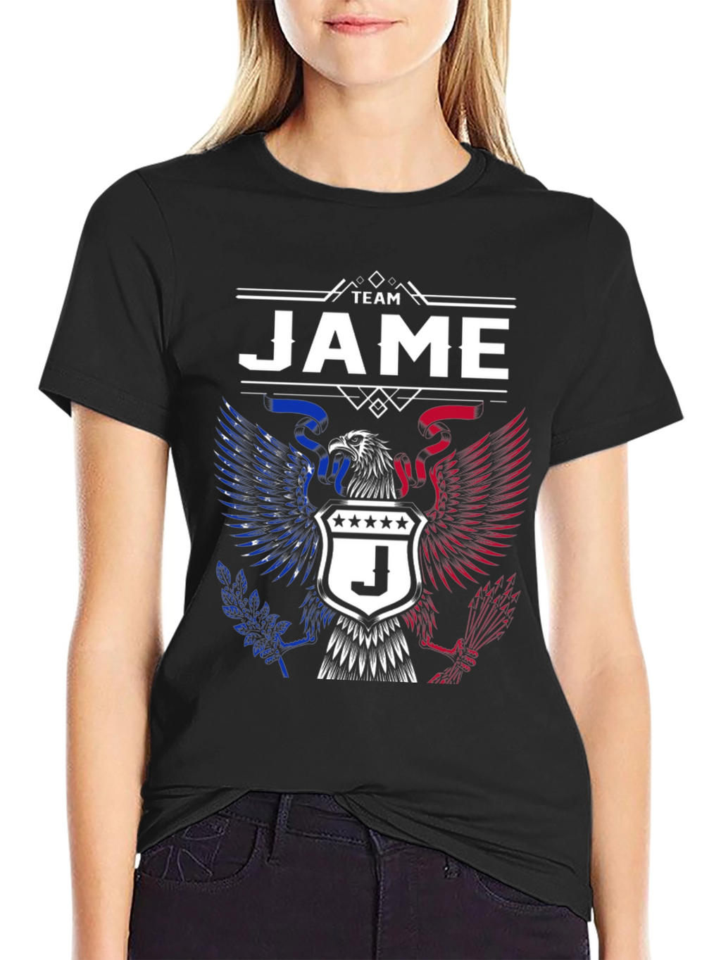 Team JAME T-Shirt - Patriotic Eagle Design