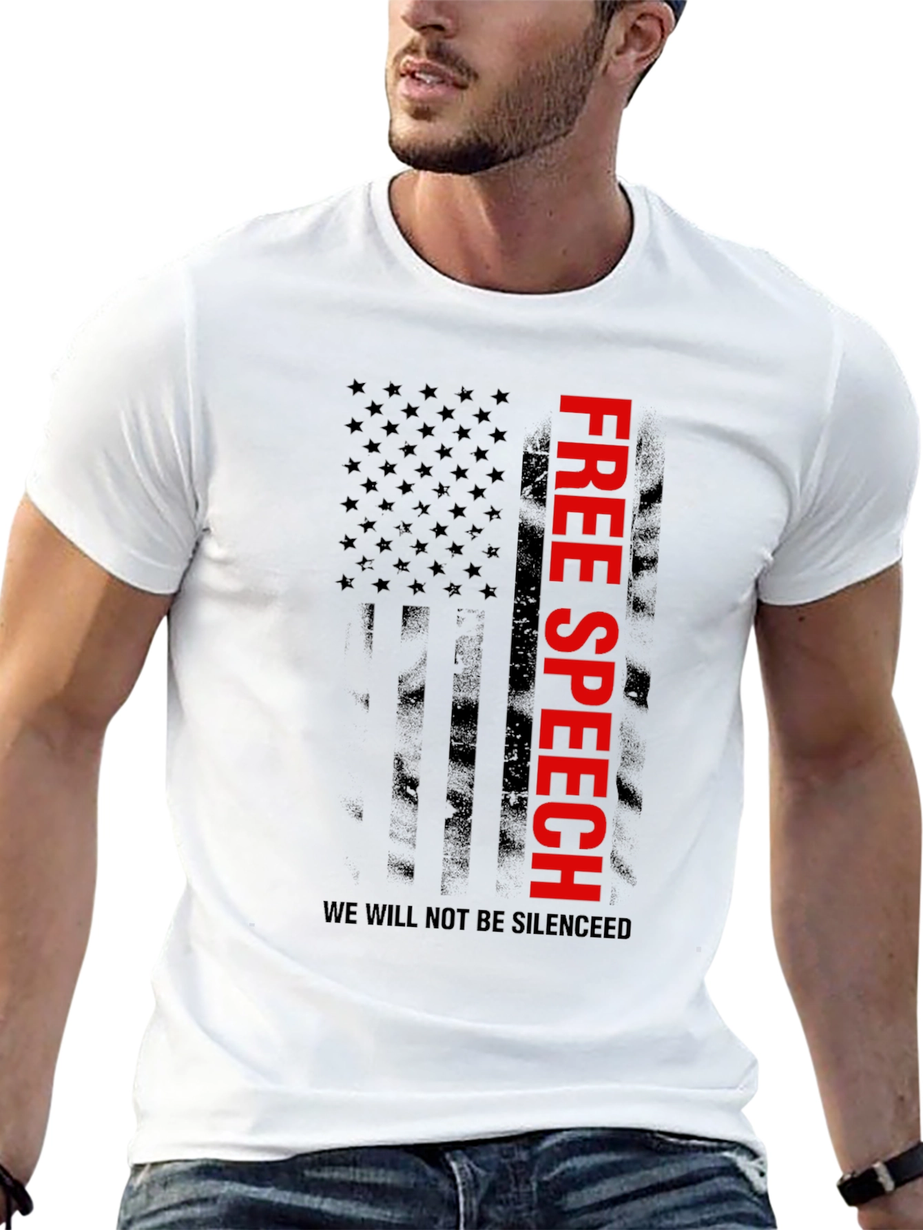 Free Speech Flag Graphic T-Shirt