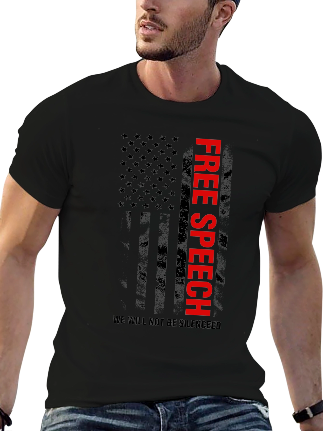 Free Speech Flag Graphic T-Shirt