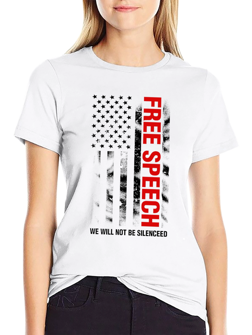 Free Speech Flag Graphic T-Shirt