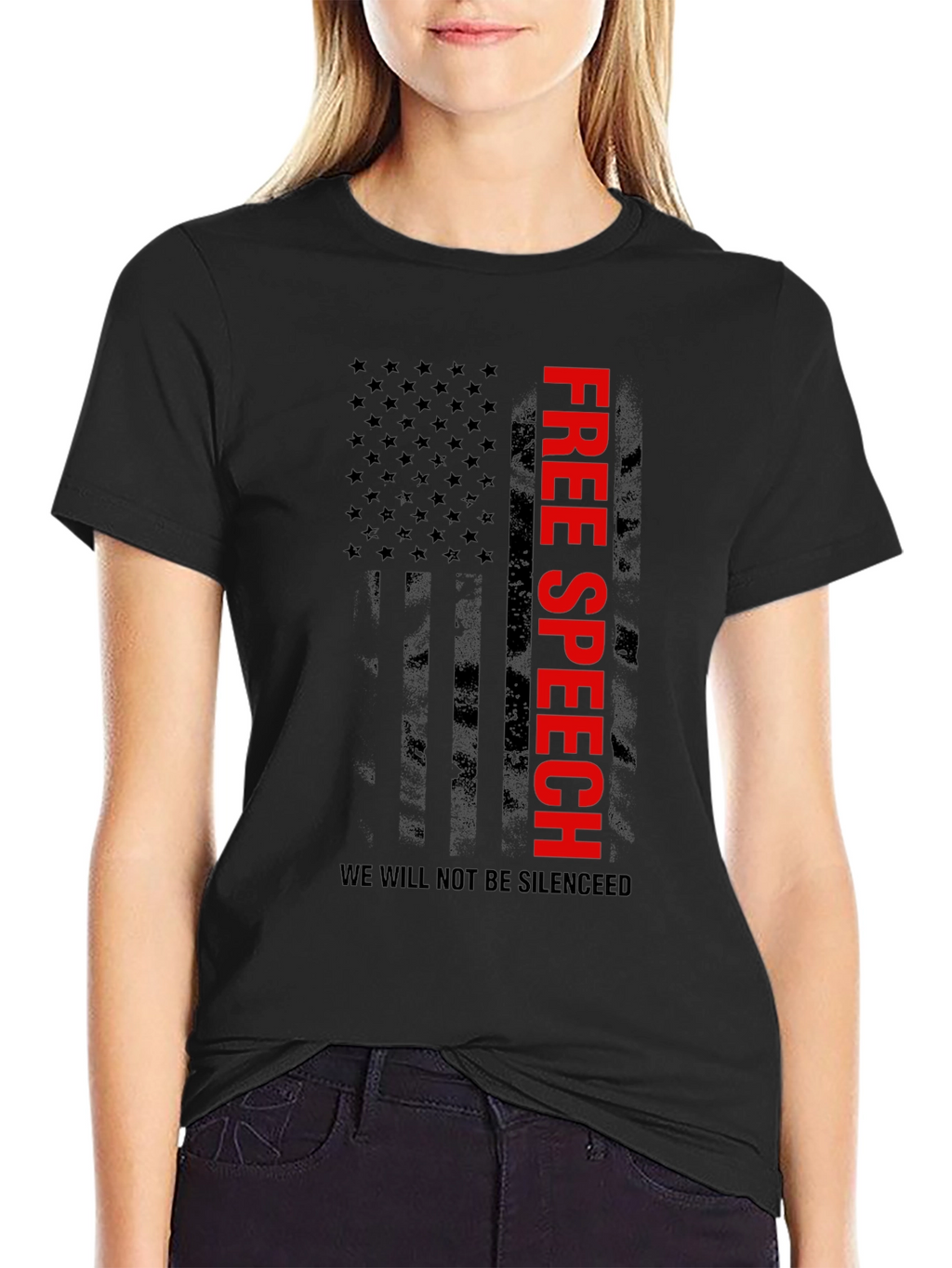 Free Speech Flag Graphic T-Shirt