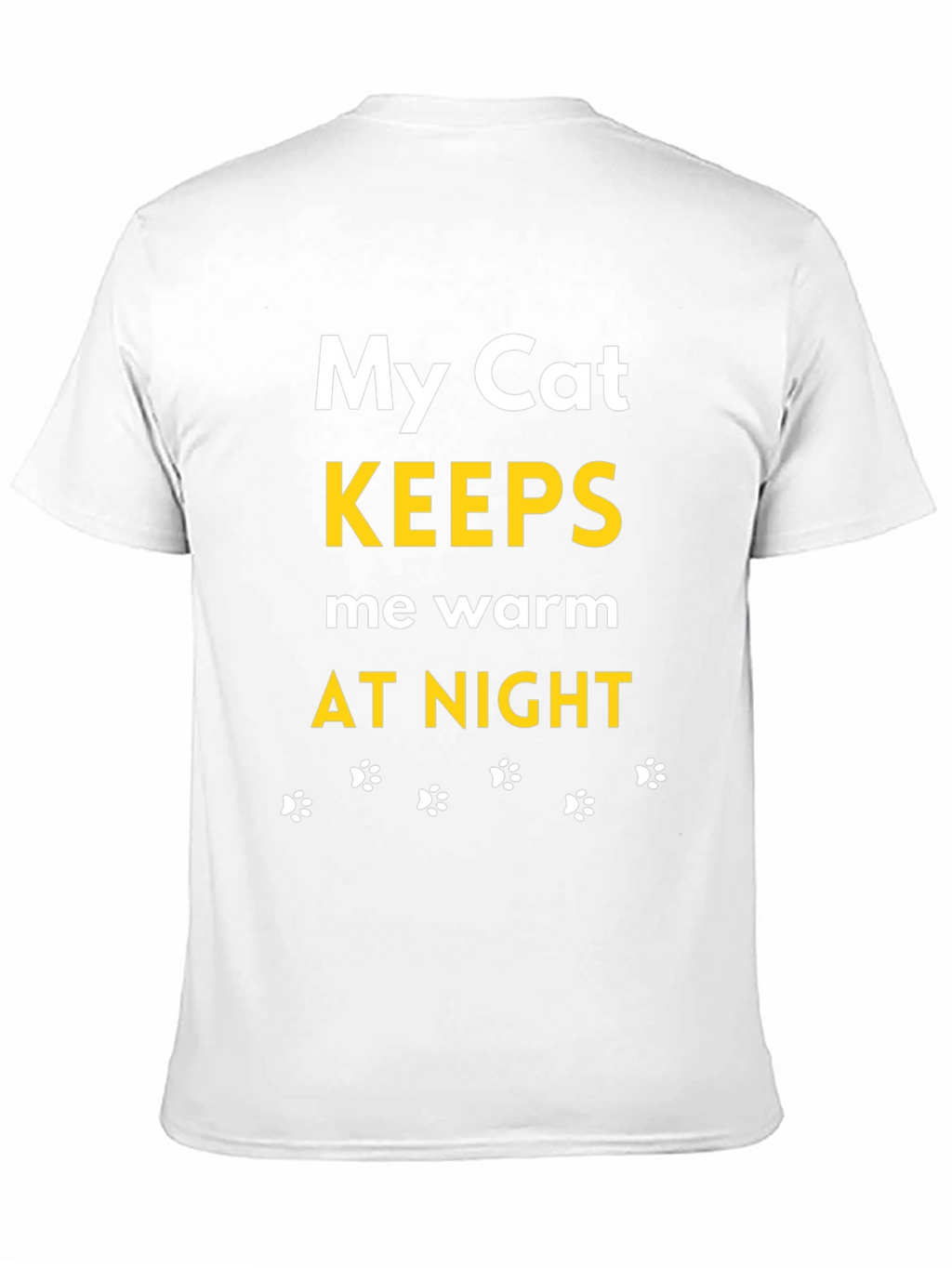 My Cat Keeps Me Warm Black T-Shirt