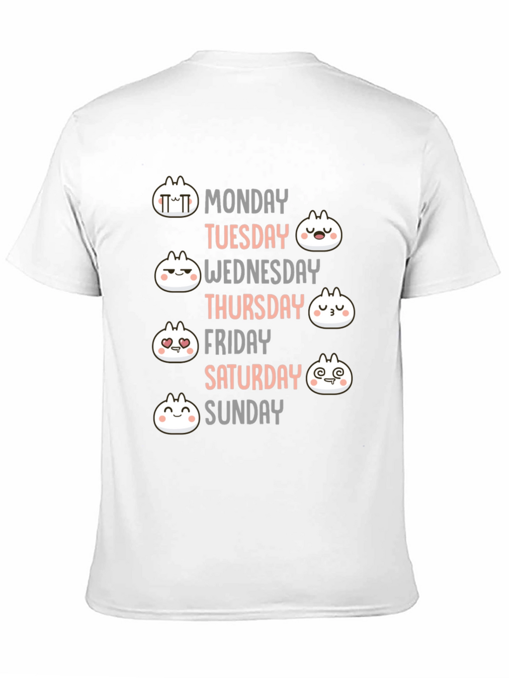 Dumpling Days of the Week Black T-Shirt