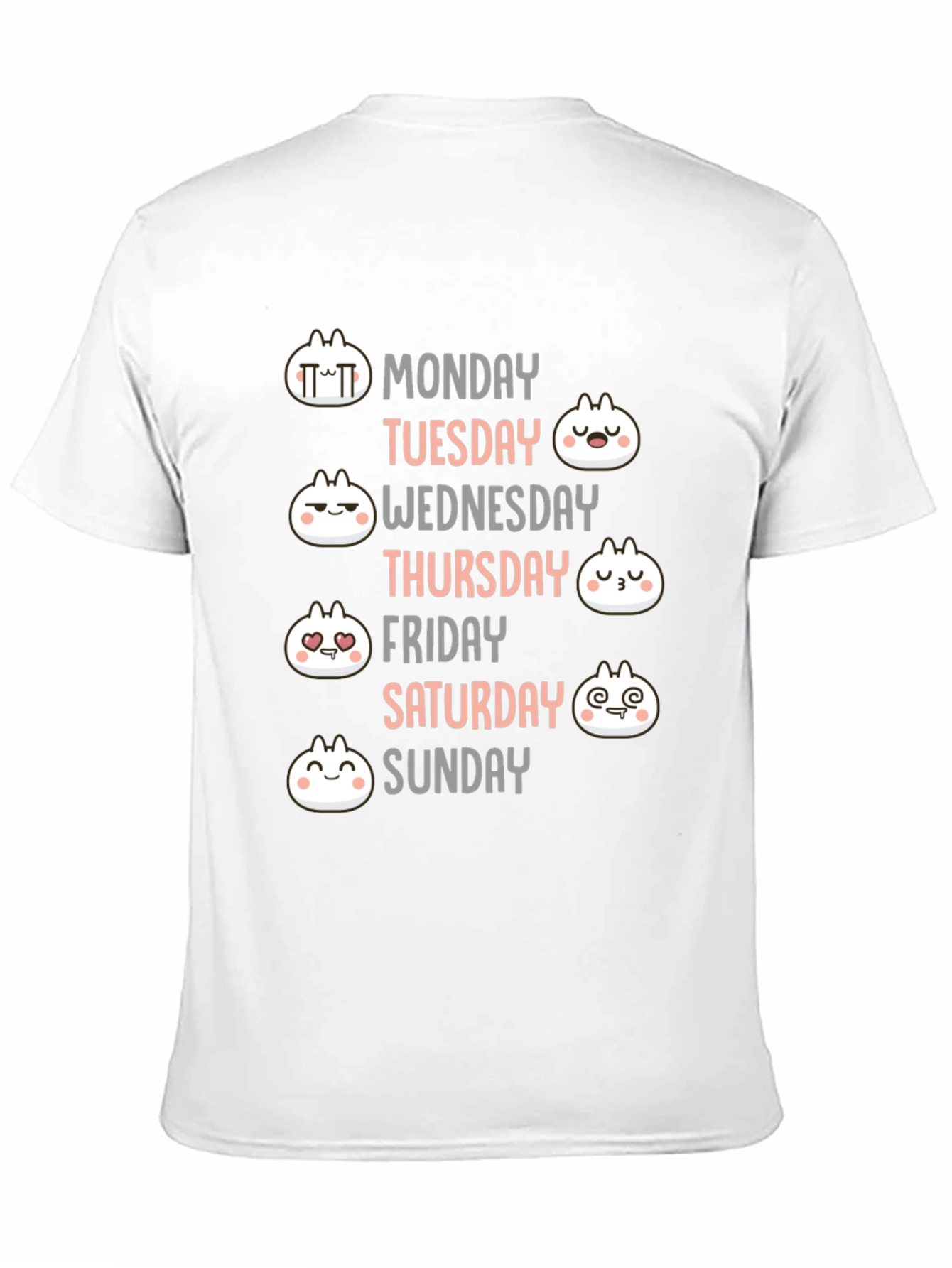 Dumpling Days of the Week Black T-Shirt