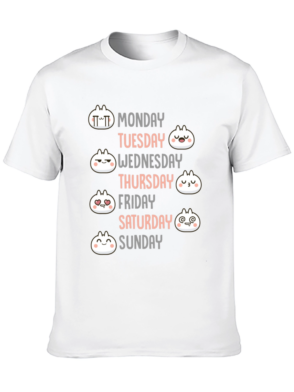 Dumpling Days of the Week Black T-Shirt
