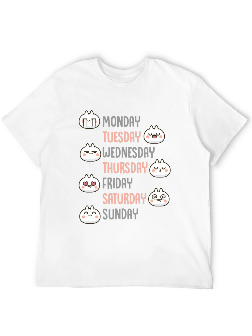 Dumpling Days of the Week Black T-Shirt