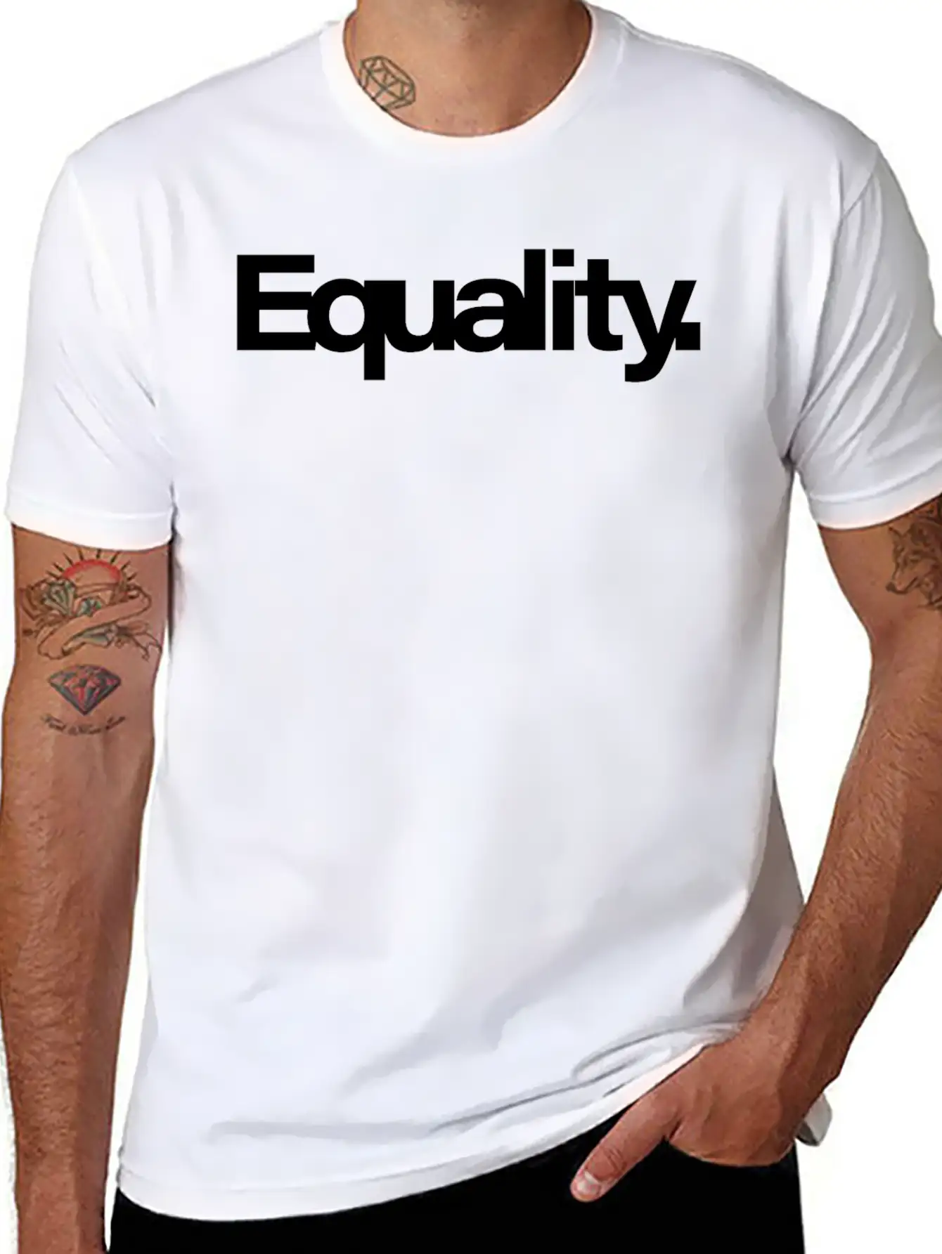 Equality Unisex Short Sleeve Soft Cotton T-Shirt – Casual Everyday Wear