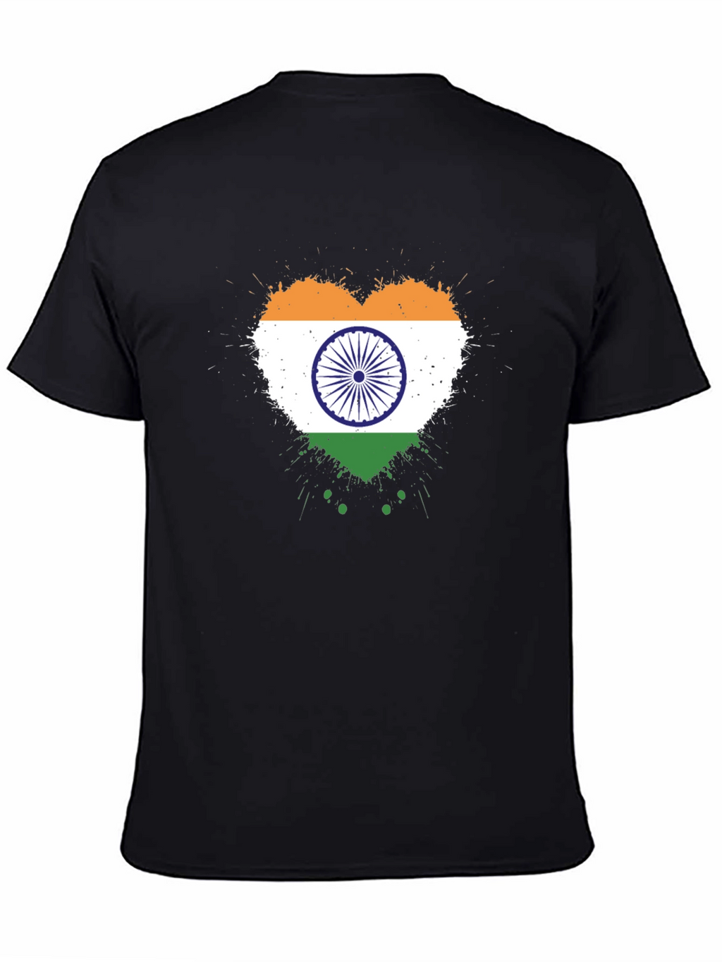 India Flag Heart T-Shirt - Patriotic Graphic Tee