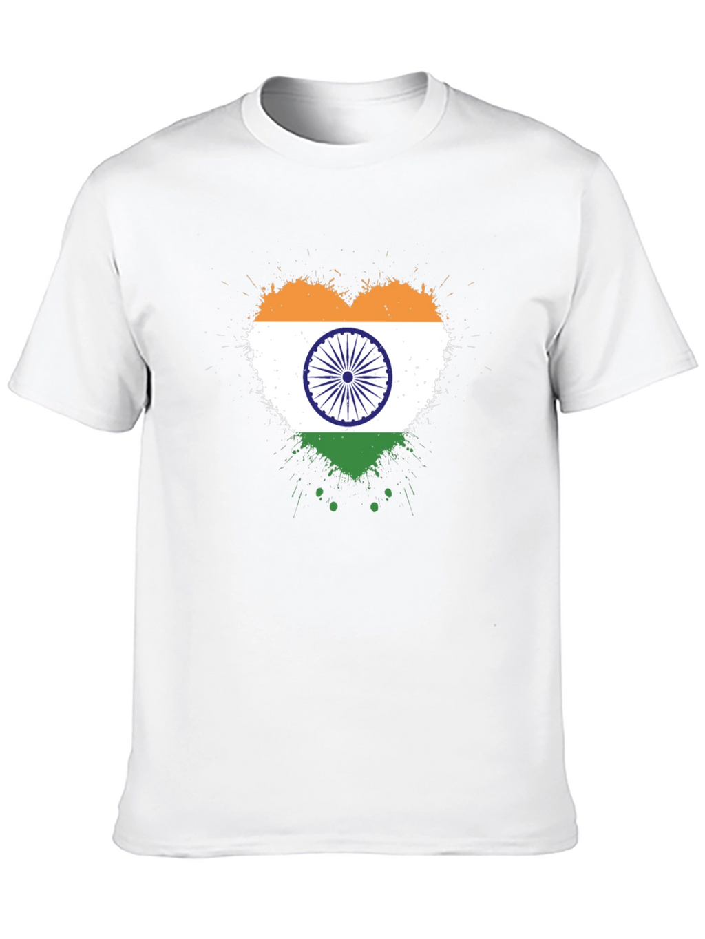 India Flag Heart T-Shirt - Patriotic Graphic Tee