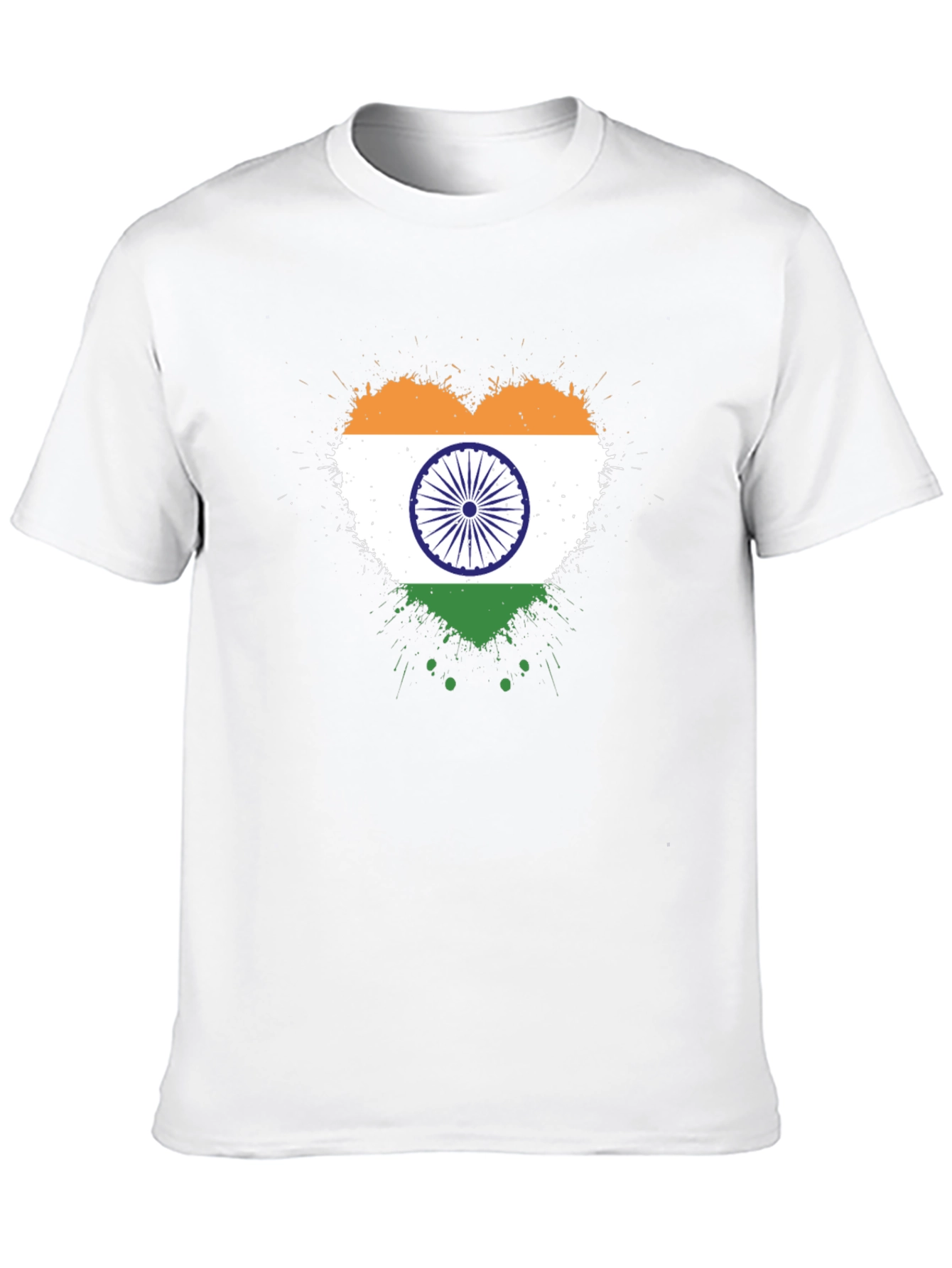India Flag Heart T-Shirt - Patriotic Graphic Tee