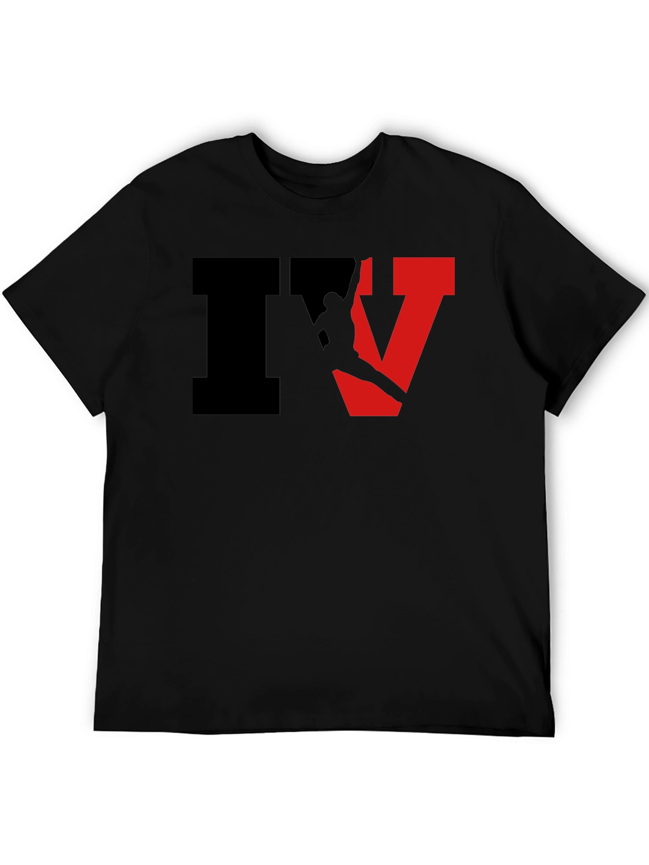 Stylish Black IV Graphic T-Shirt