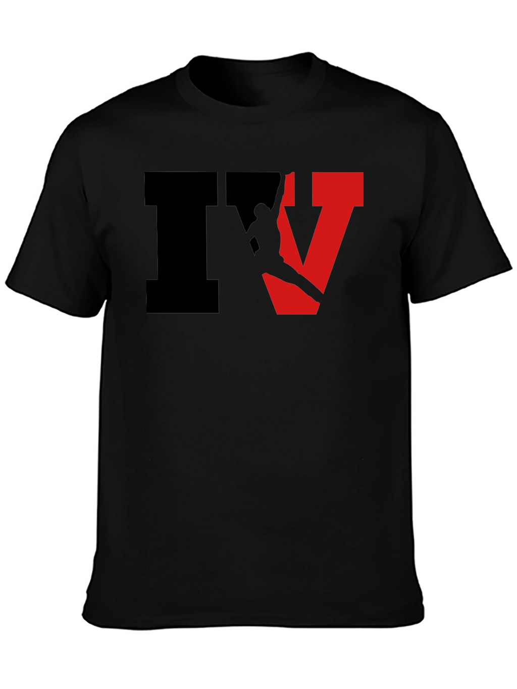 Stylish Black IV Graphic T-Shirt