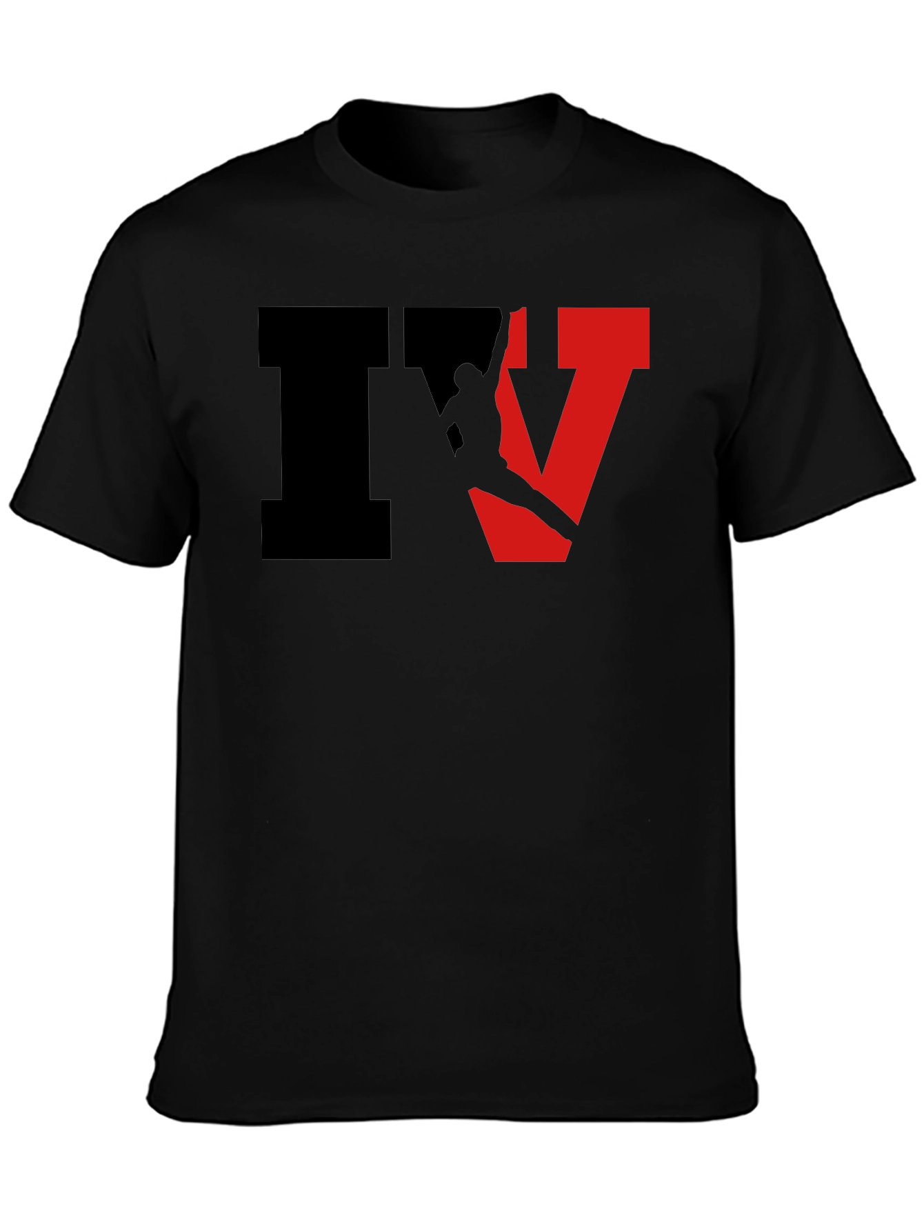 Stylish Black IV Graphic T-Shirt
