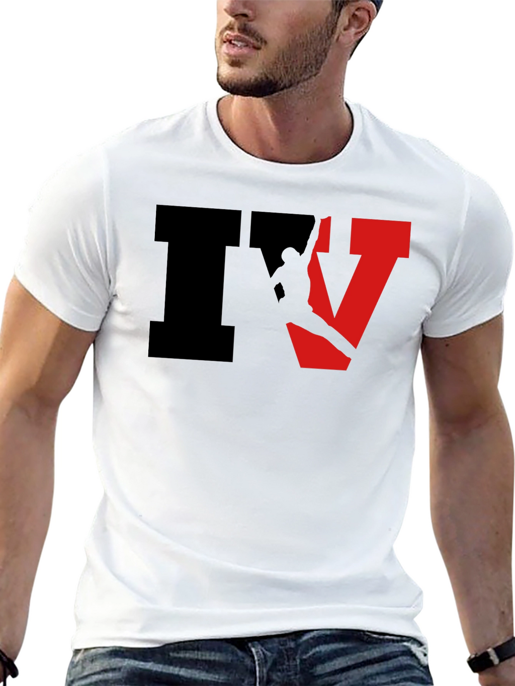 Stylish Black IV Graphic T-Shirt