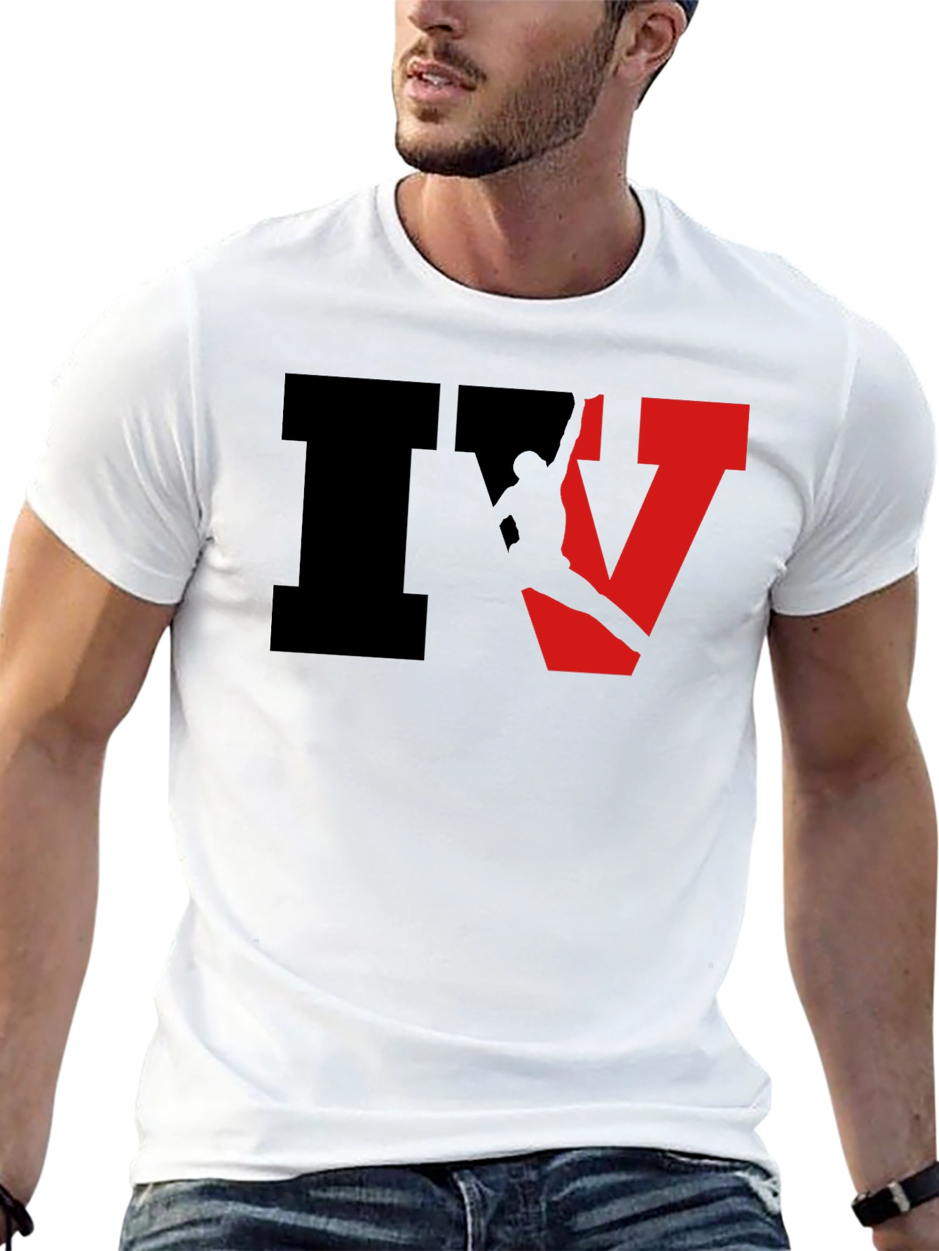 Stylish Black IV Graphic T-Shirt