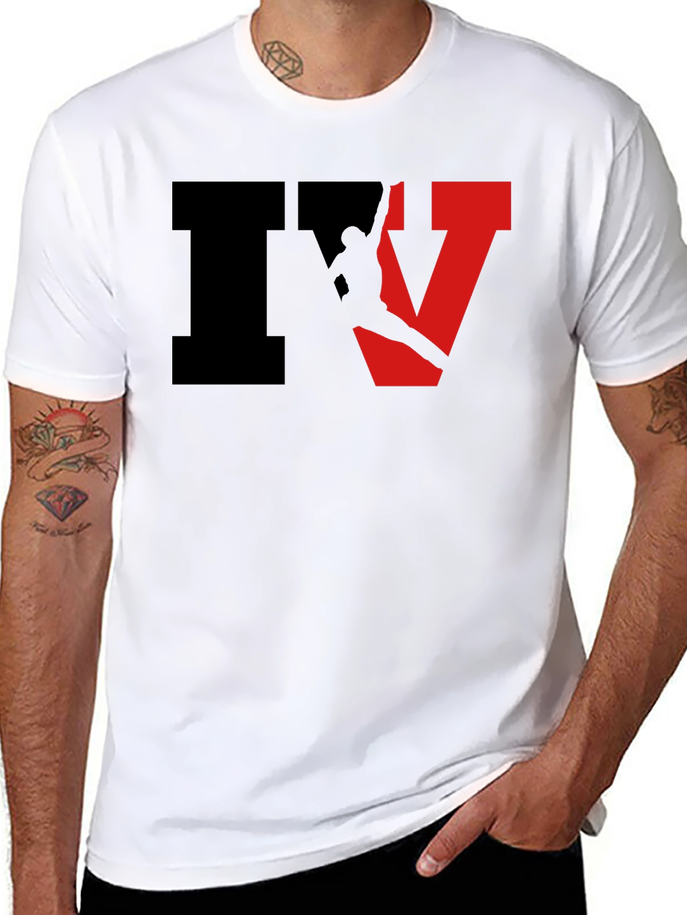 Stylish Black IV Graphic T-Shirt