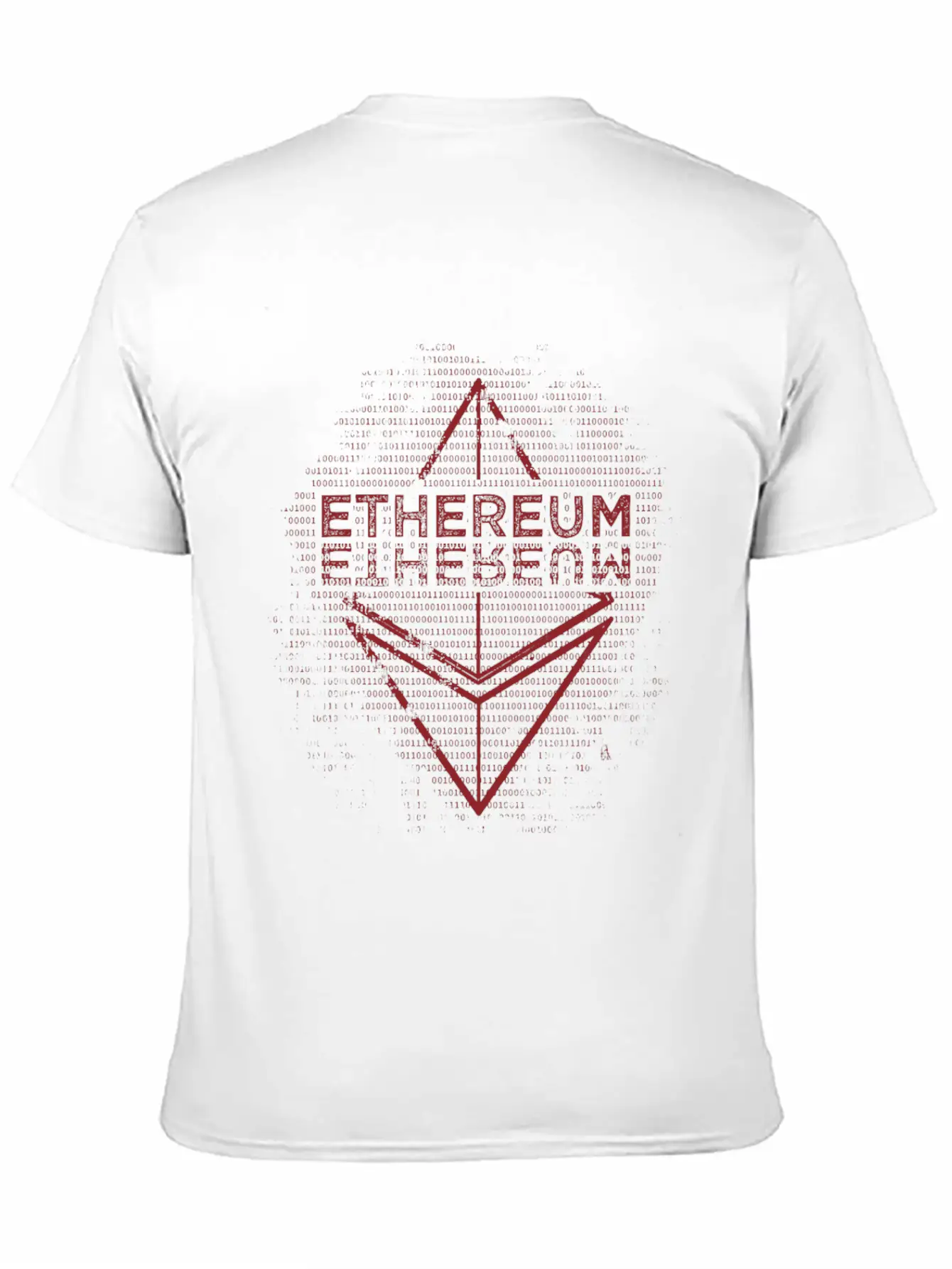 Ethereum Frontier Red Design On White Unisex Casual T-Shirt – Clean Design For Daily Comfort