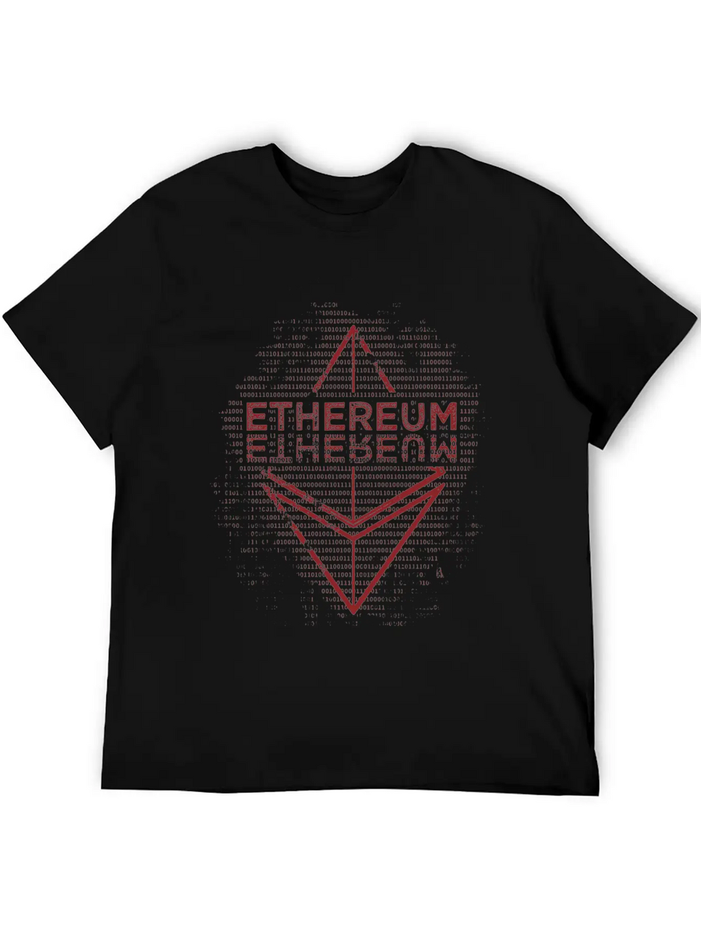 Ethereum Frontier Red Design On White Unisex Casual T-Shirt – Clean Design For Daily Comfort