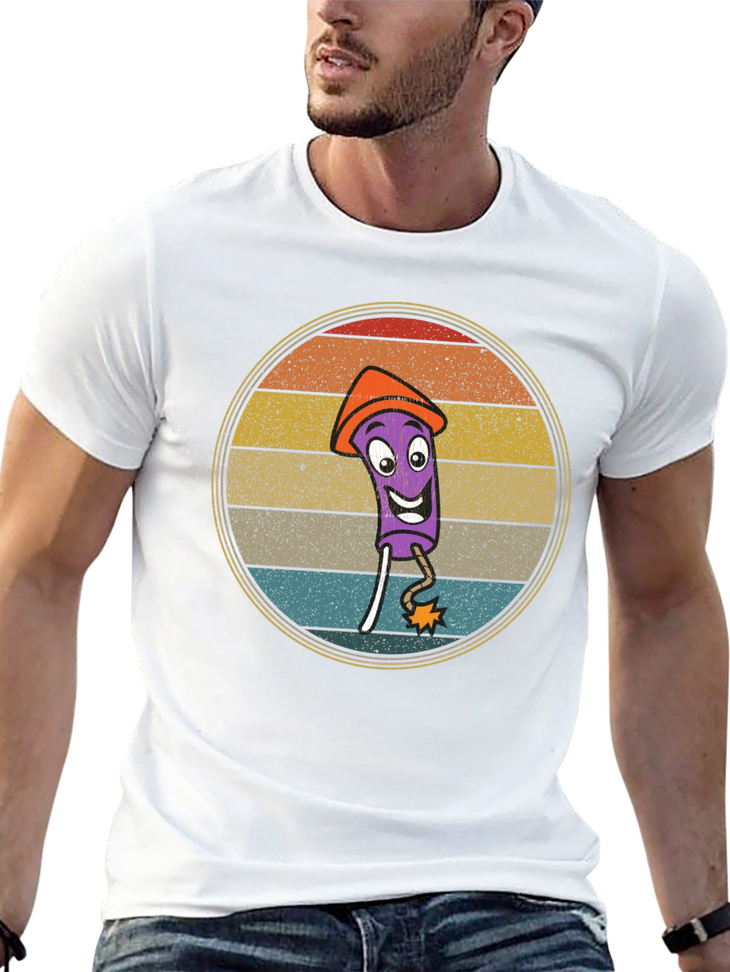 Retro Cartoon Firecracker T-Shirt
