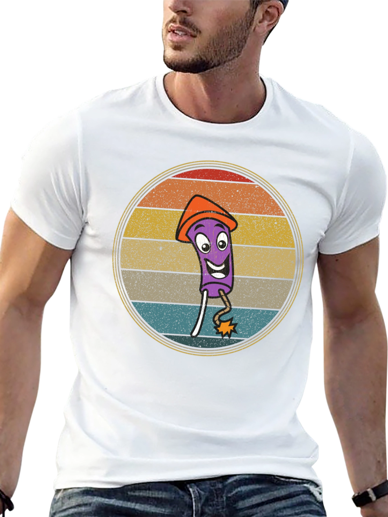 Retro Cartoon Firecracker T-Shirt