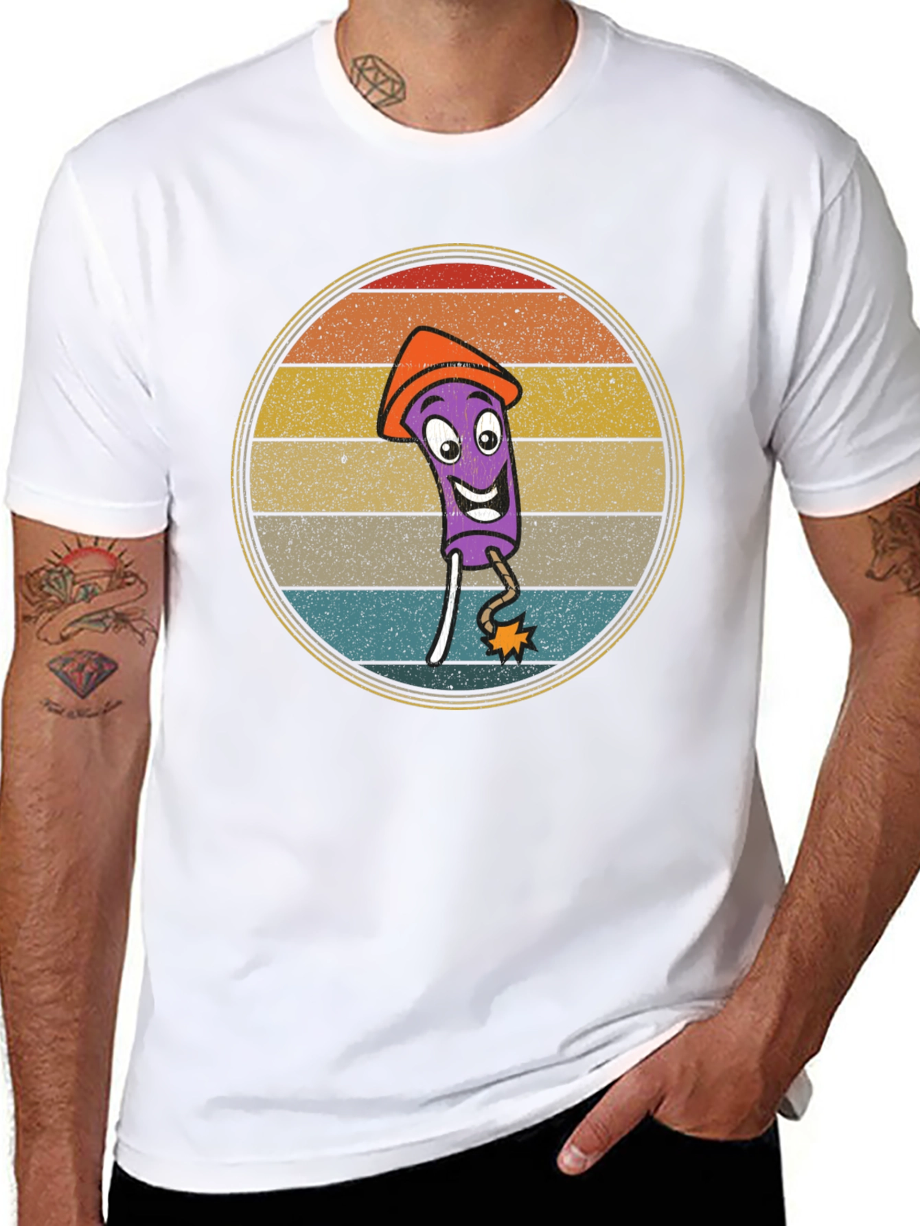 Retro Cartoon Firecracker T-Shirt