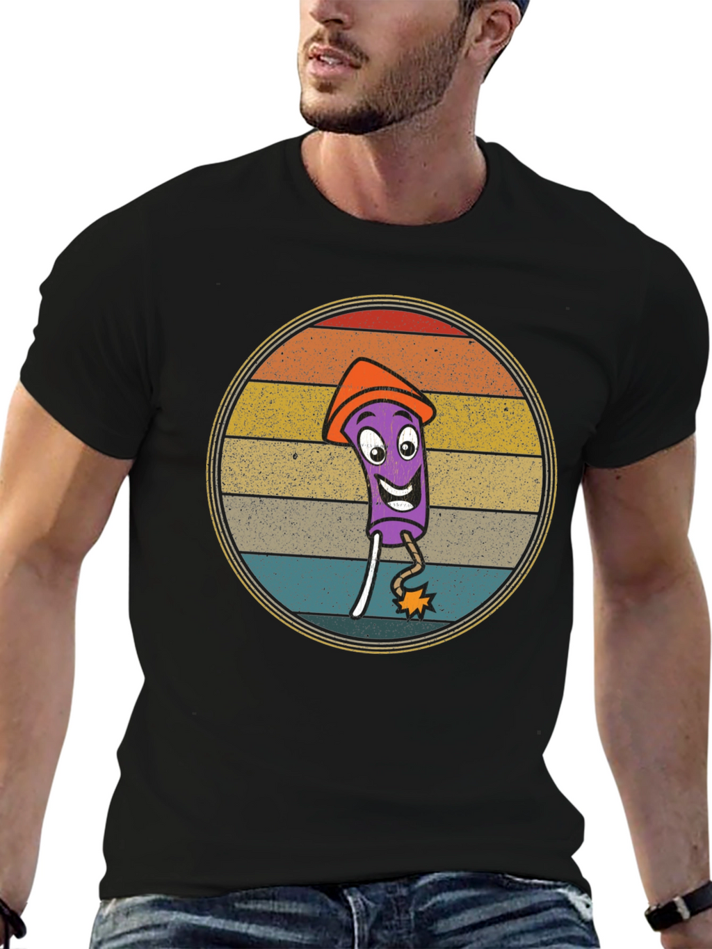 Retro Cartoon Firecracker T-Shirt