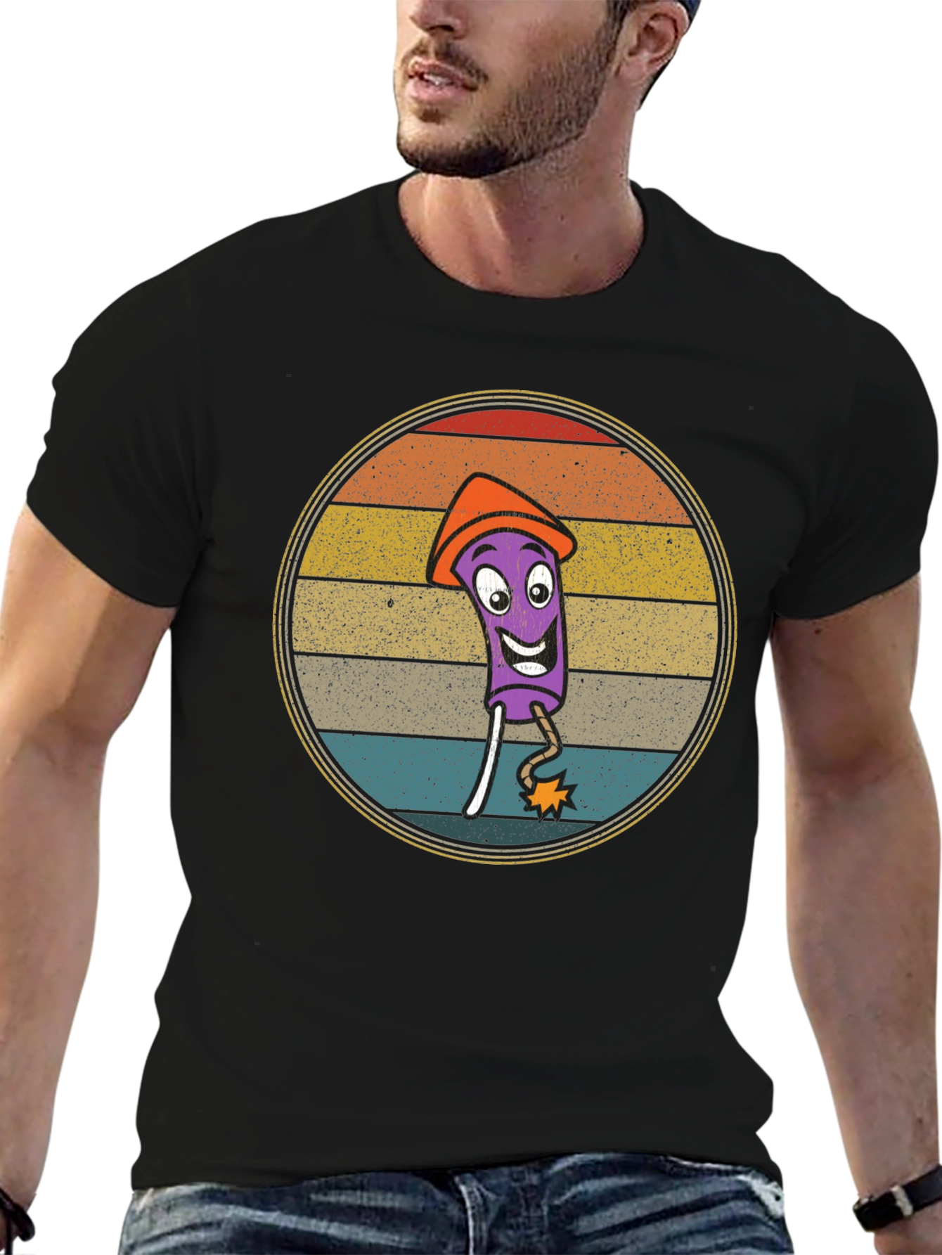Retro Cartoon Firecracker T-Shirt