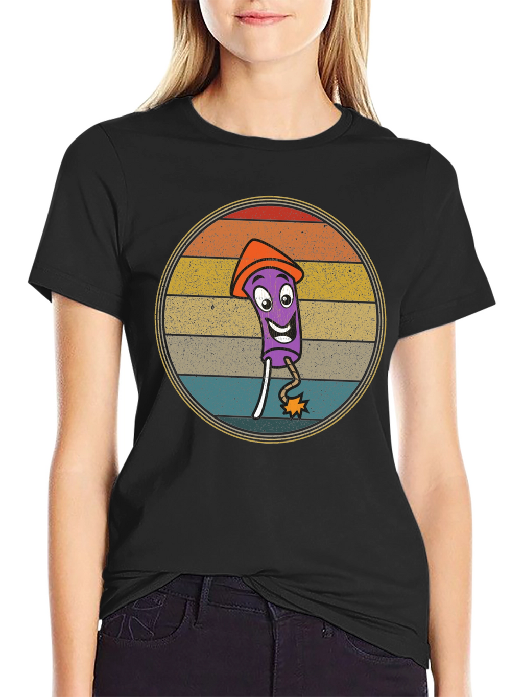 Retro Cartoon Firecracker T-Shirt