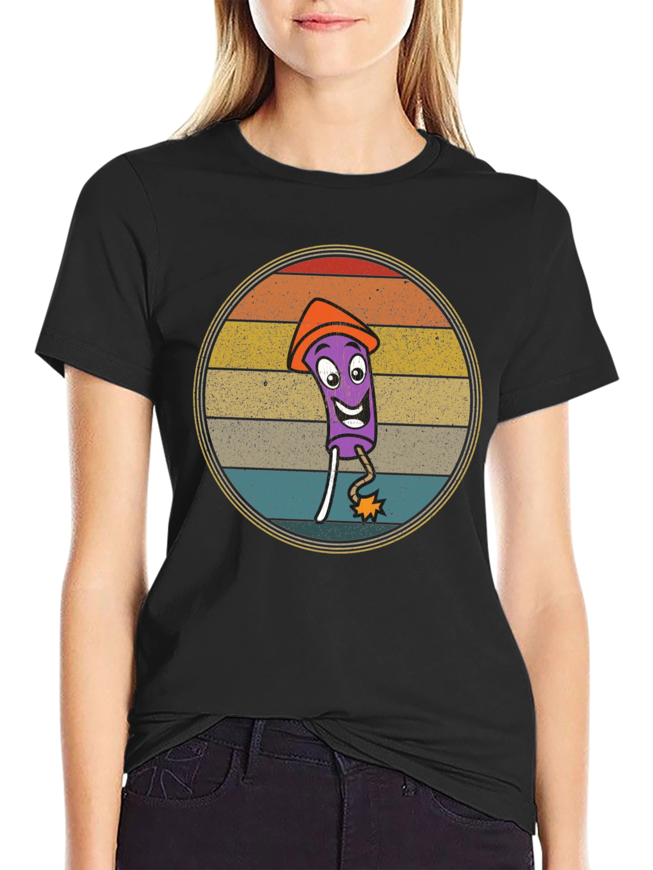 Retro Cartoon Firecracker T-Shirt