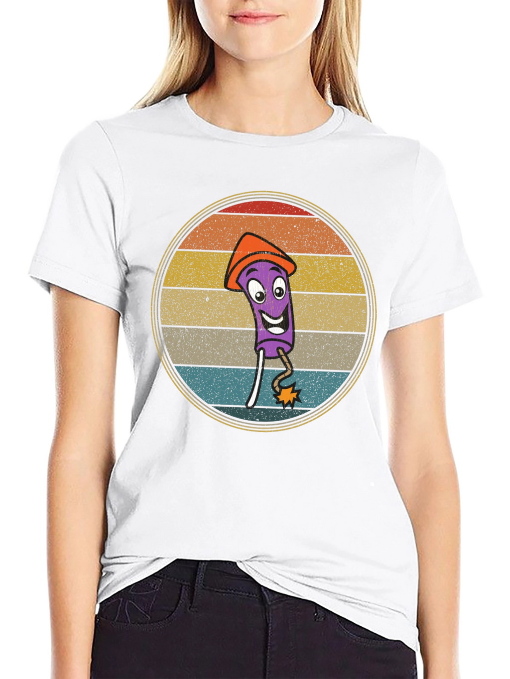 Retro Cartoon Firecracker T-Shirt