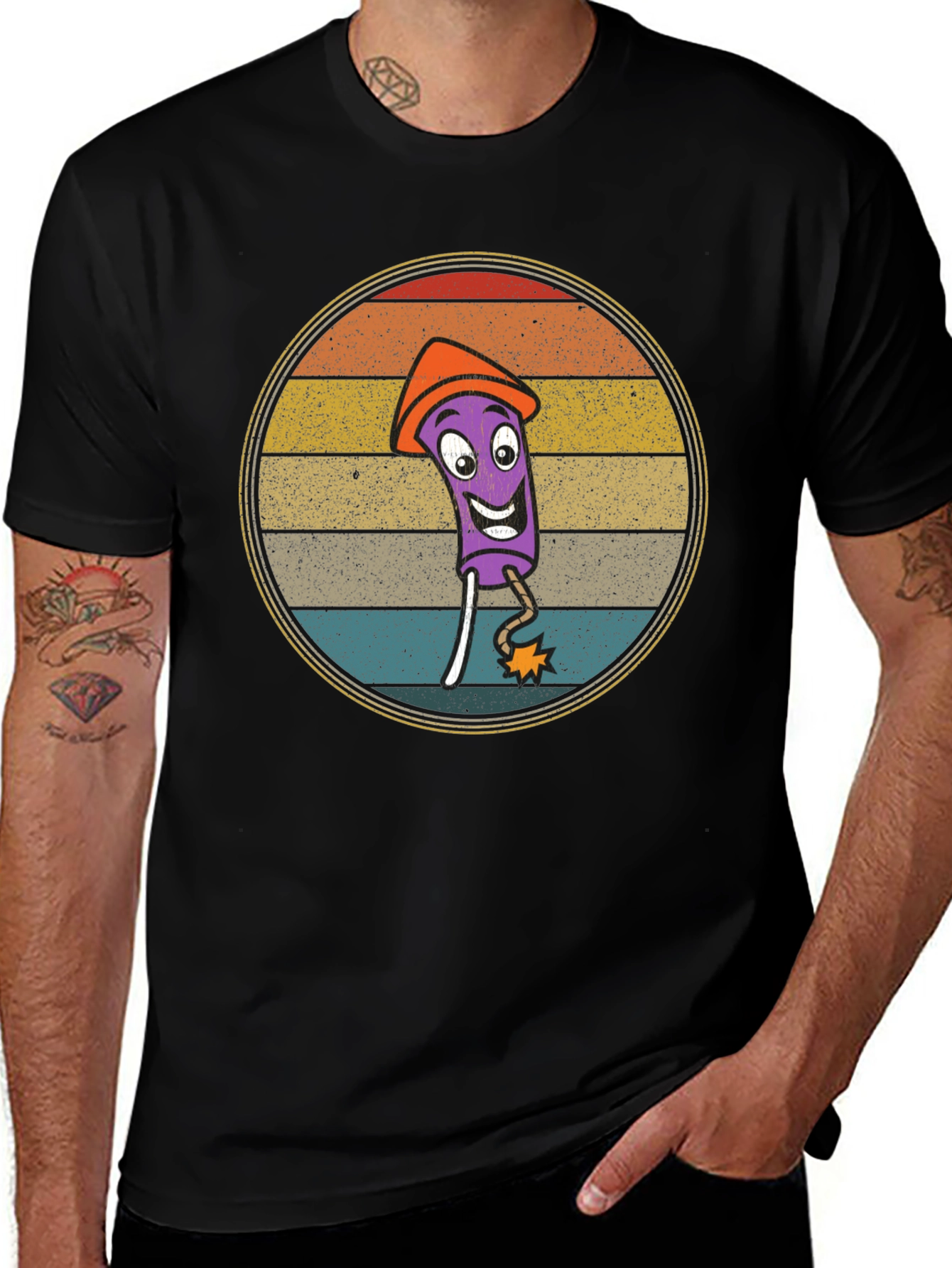Retro Cartoon Firecracker T-Shirt