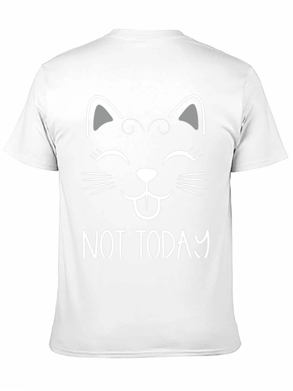 Not Today Cat Graphic Tee - Black Cotton T-Shirt