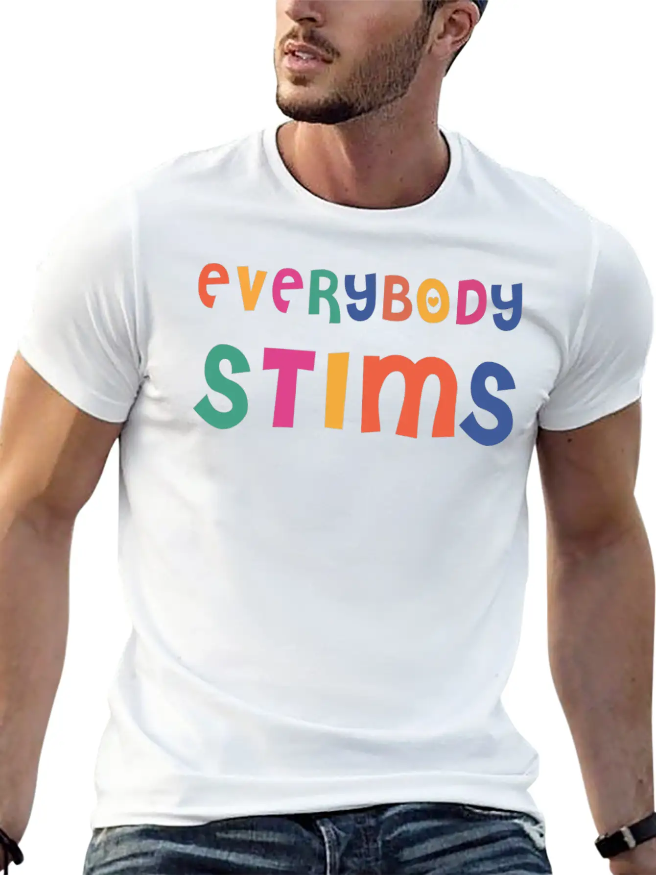 Everybody Stims Blue Unisex Casual T-Shirt – Clean Design For Daily Comfort