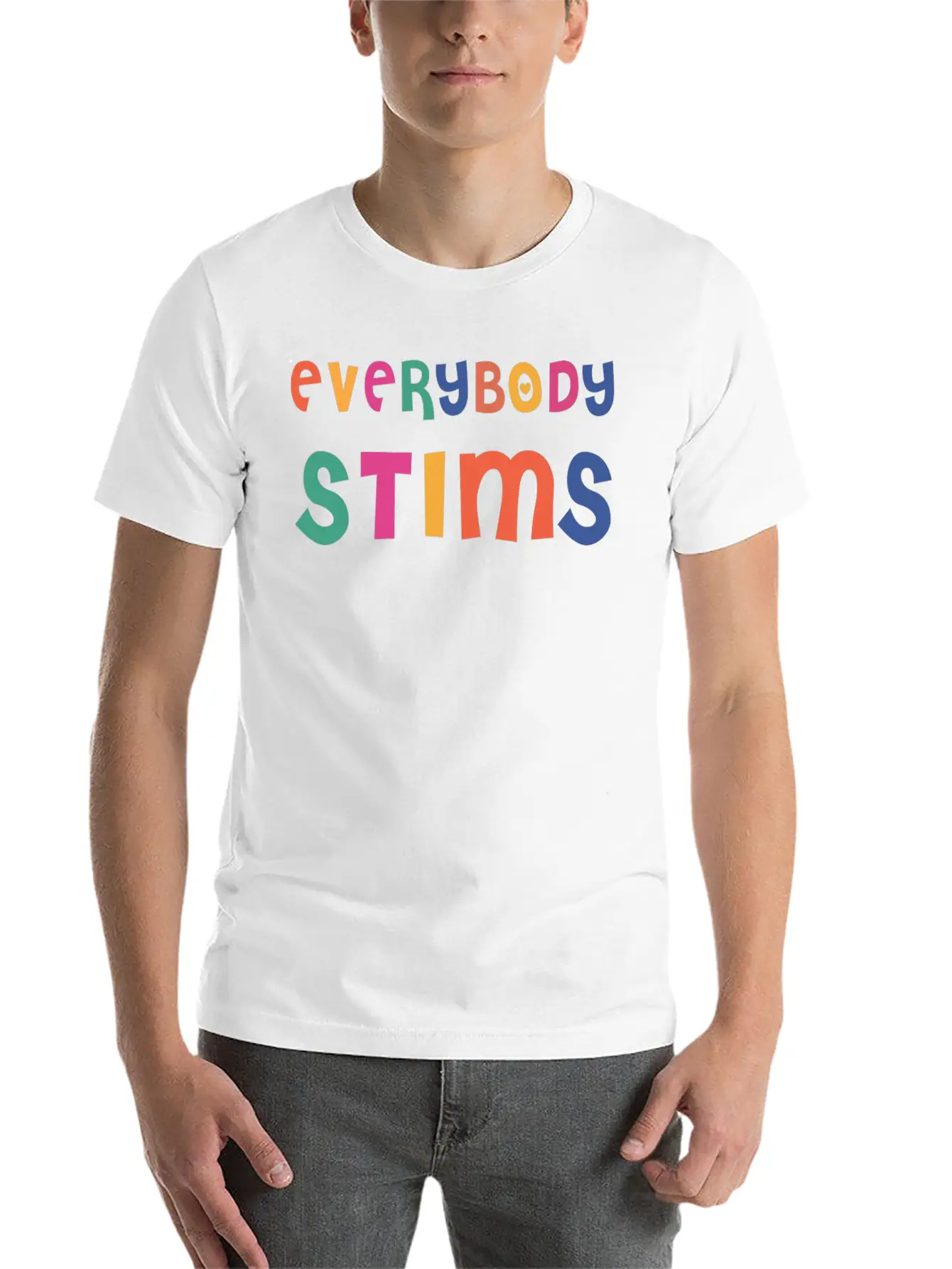 Everybody Stims Blue Unisex Casual T-Shirt – Clean Design For Daily Comfort