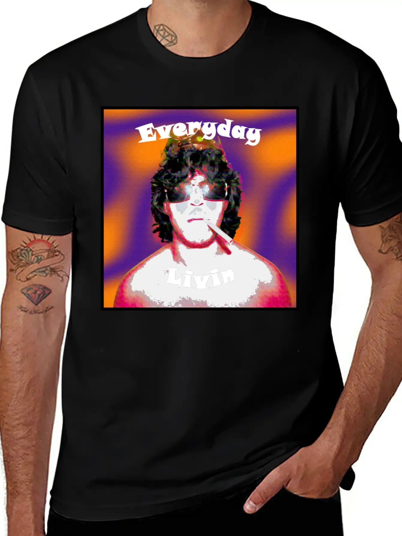 Everyday Livin Album Cover Stylish Everyday T-Shirt – Unisex Basic Cotton Tee